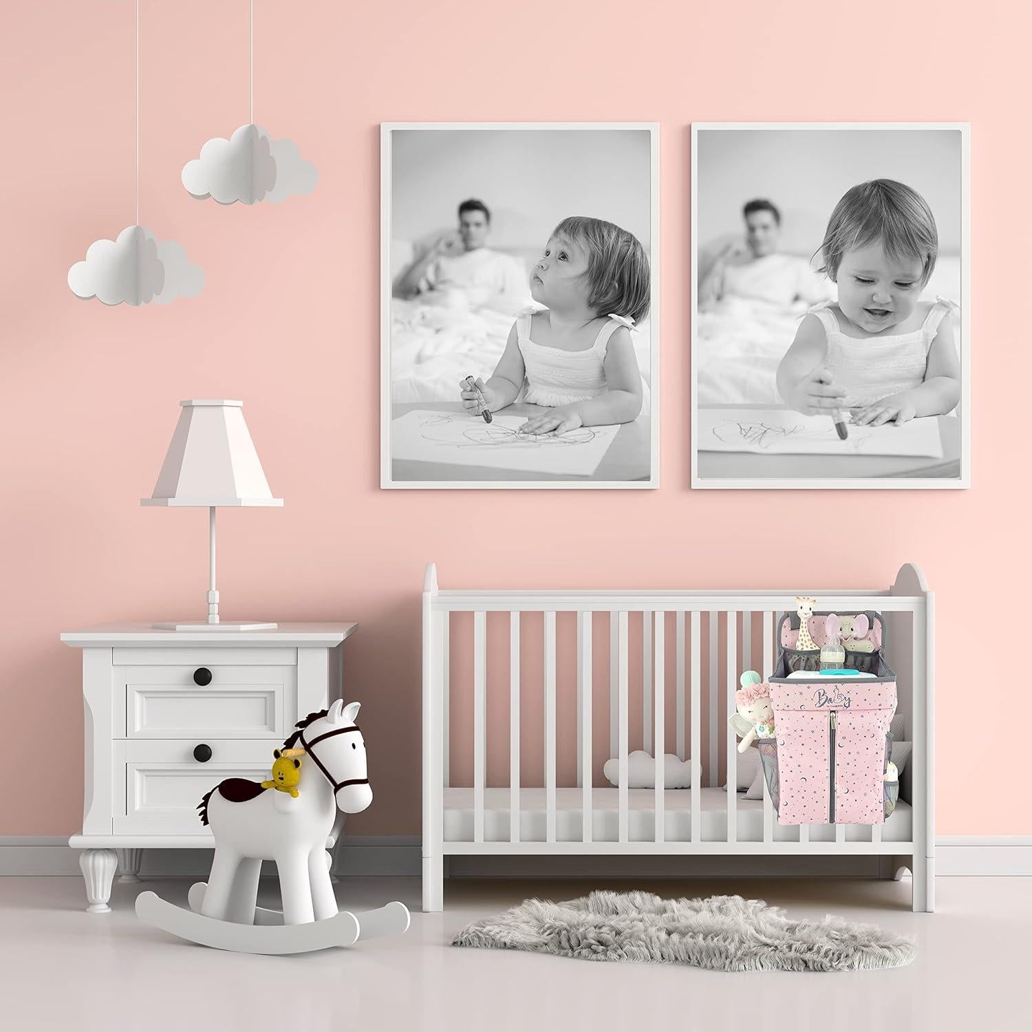 Caddy de Pañales Colgante Llama Bella Rosa - Organizador Expandible