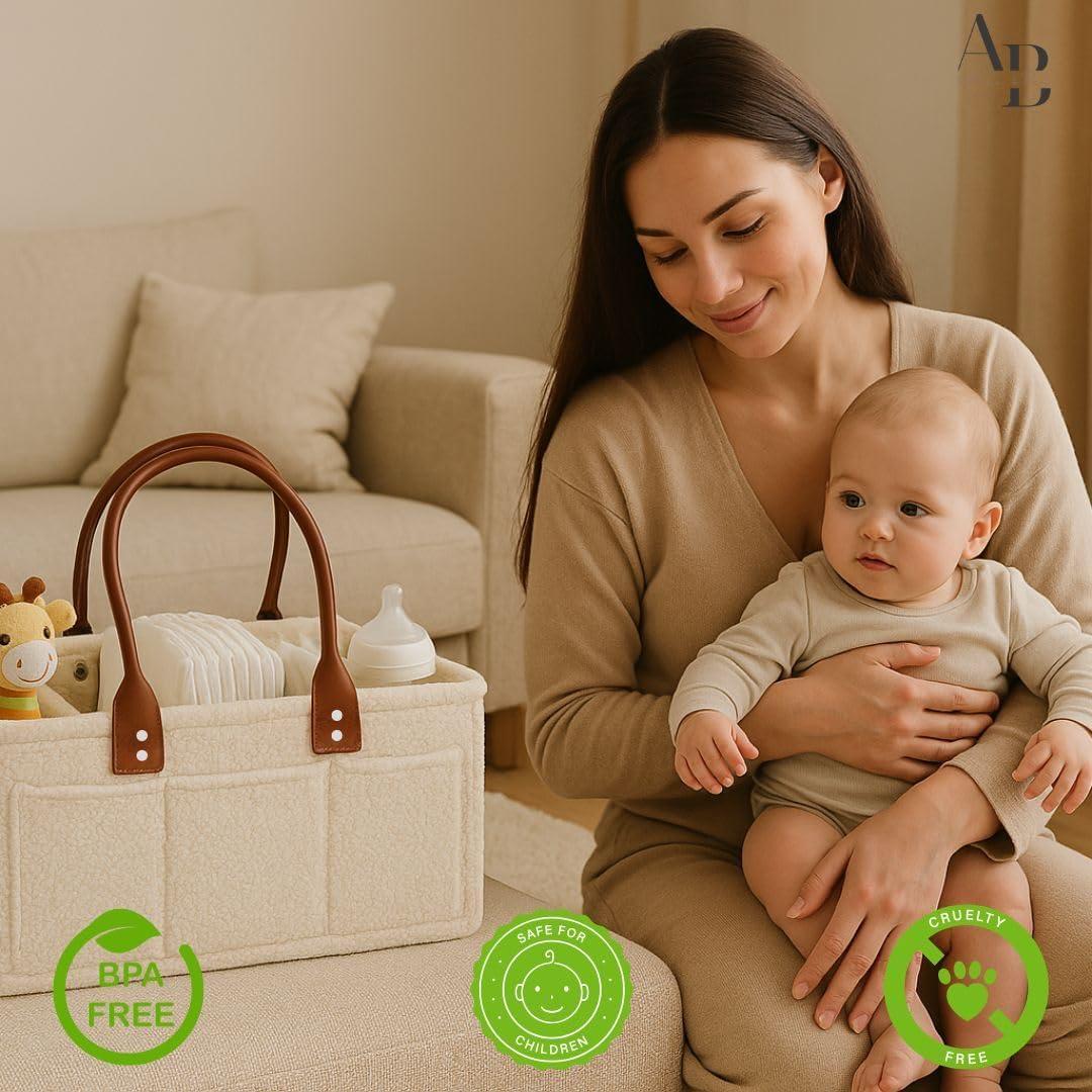 Caddy Organizador de Pañales Anna & Ben - Tela Suave, 1 Unidad