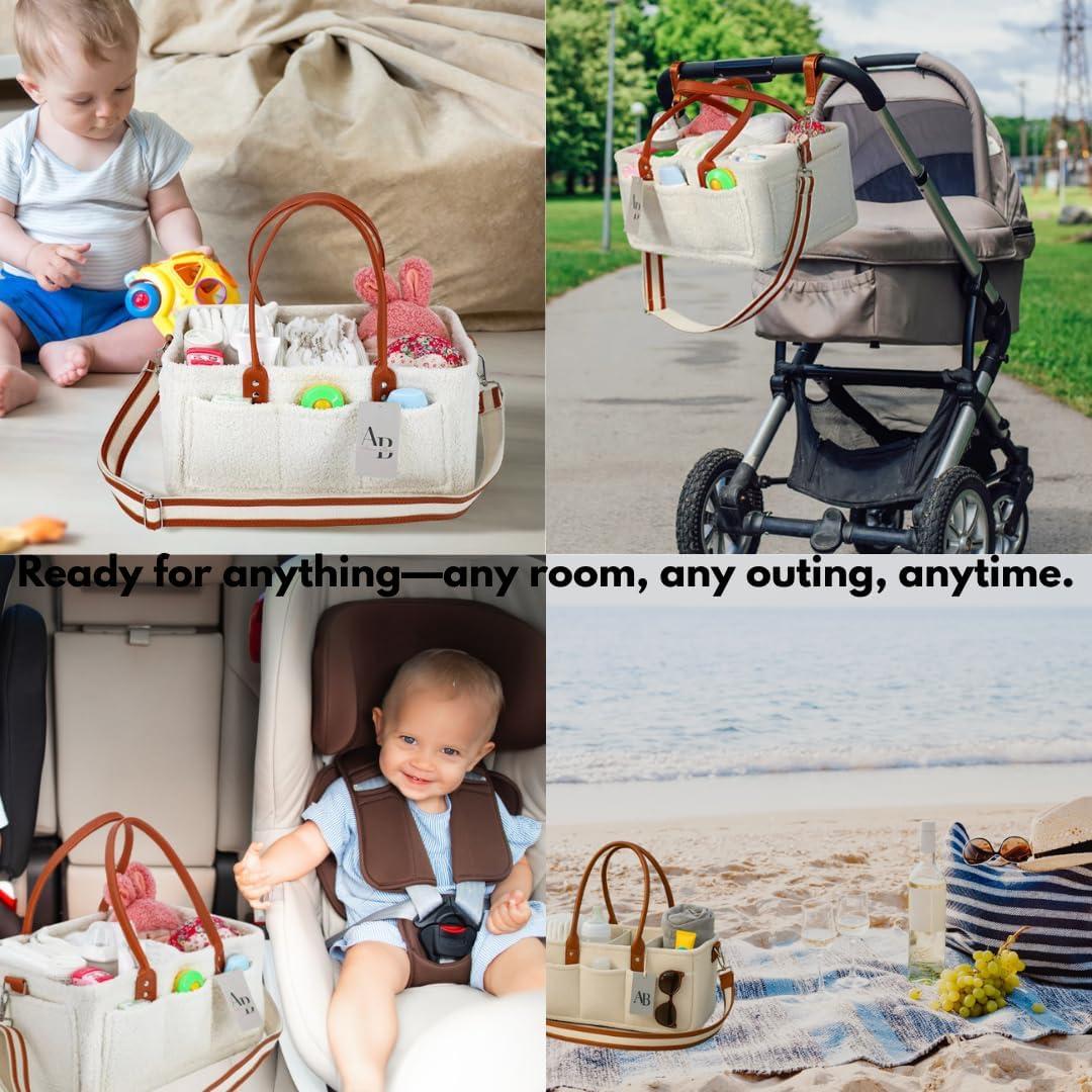 Caddy Organizador de Pañales Anna & Ben - Tela Suave, 1 Unidad