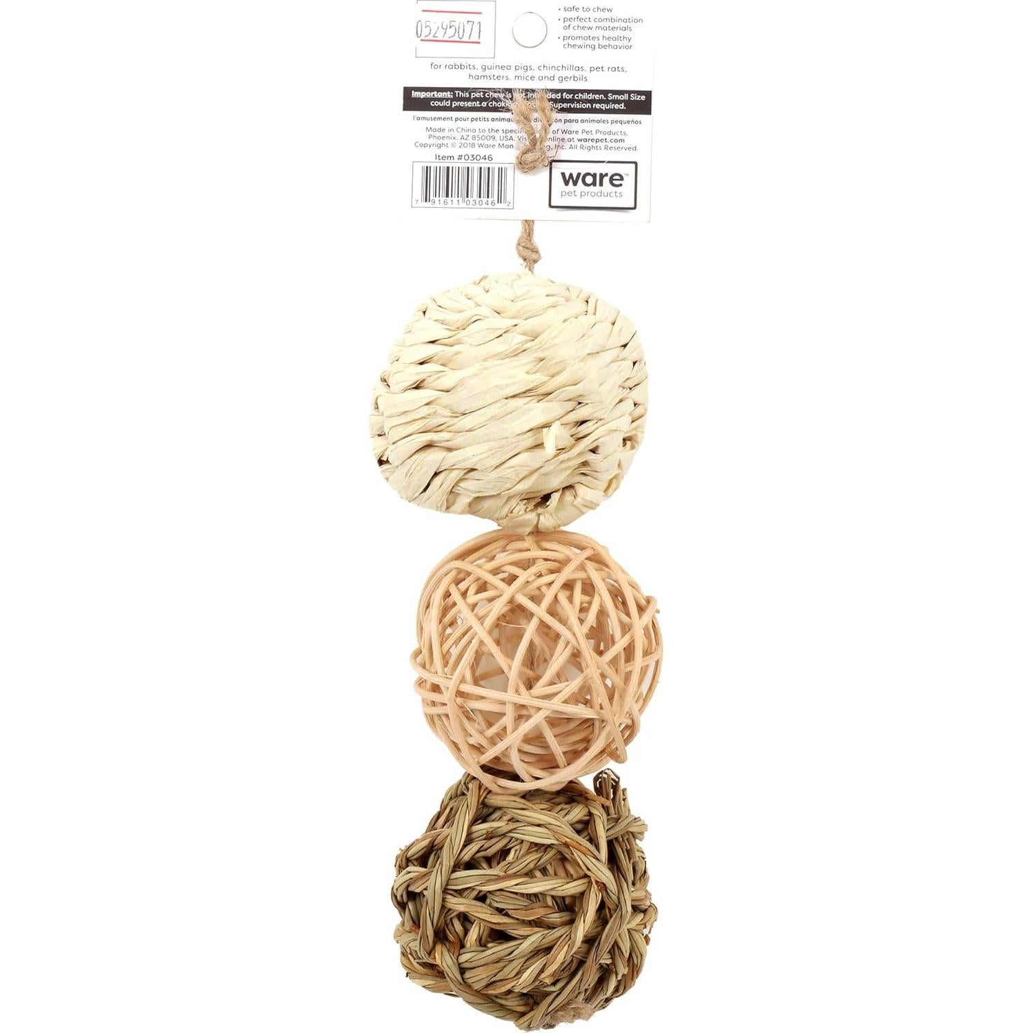 Bolas de Masticar para Mascotas Pequeñas Ware 3 Unidades