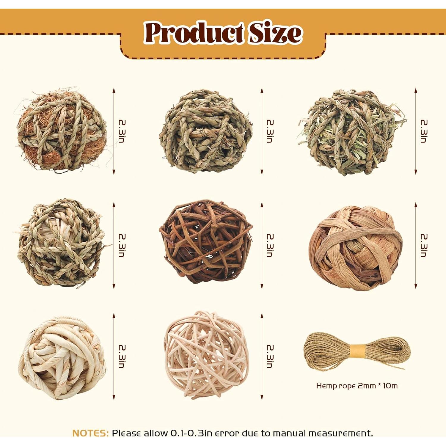 Bolas de Hierba para Masticar Bac-kitchen 6.1 cm - 17 Pcs