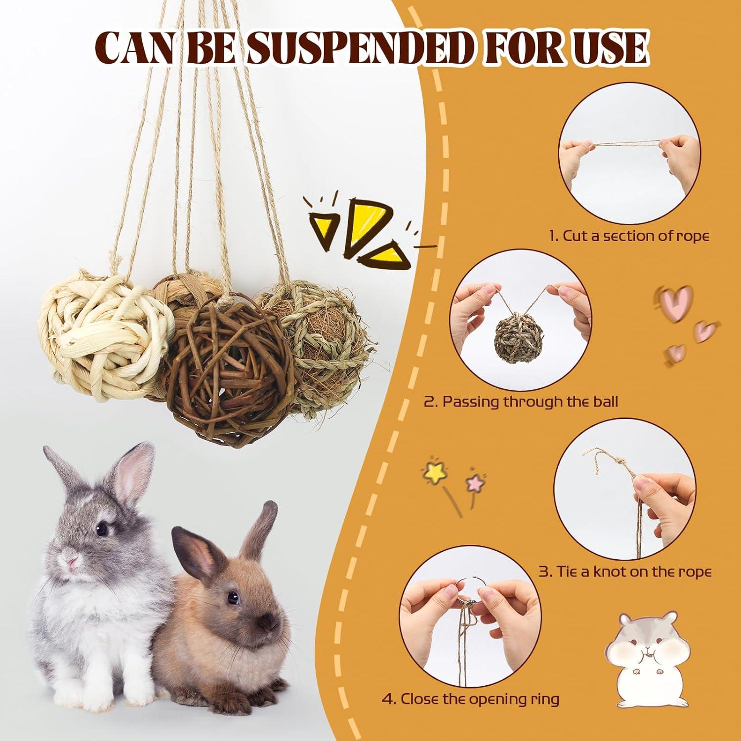 Bolas de Hierba para Masticar Bac-kitchen 6.1 cm - 17 Pcs