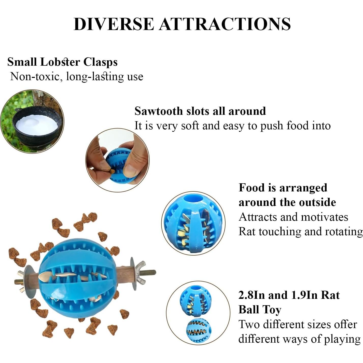 Juguetes de Enriquecimiento para Ratas ENCC - 2 Piezas