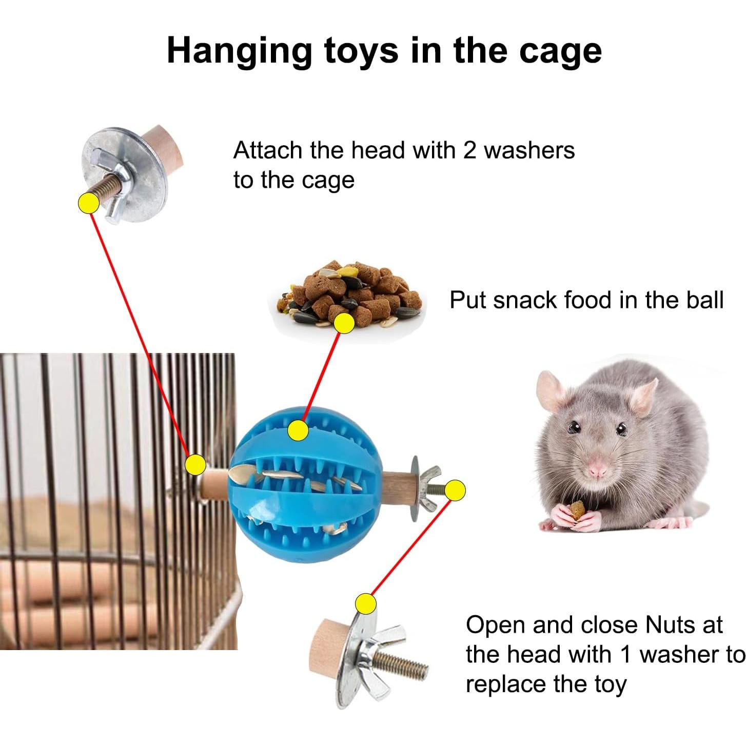 Juguetes de Enriquecimiento para Ratas ENCC - 2 Piezas