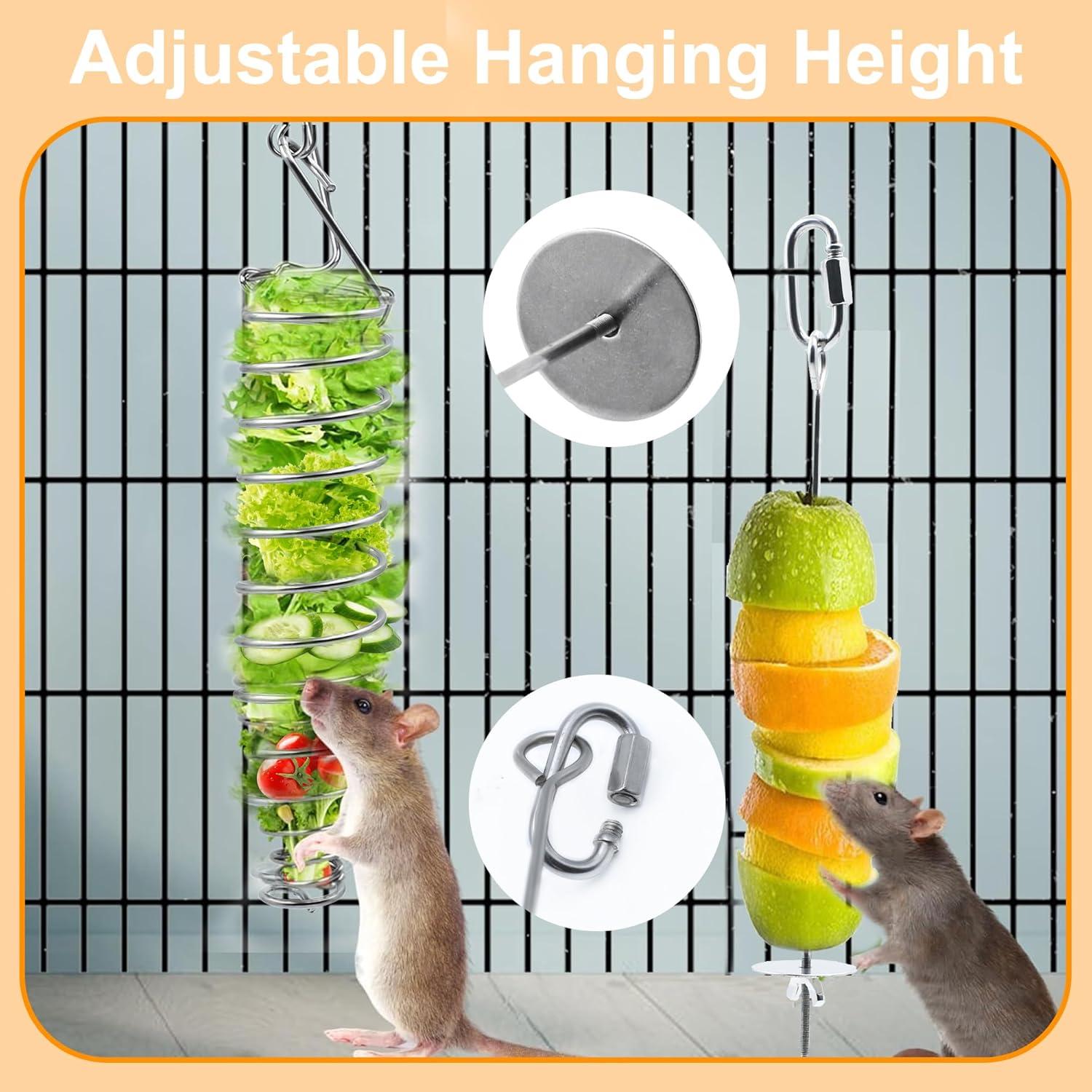 2 Juguetes de Enriquecimiento para Ratas Aeloer, Acero Inoxidable