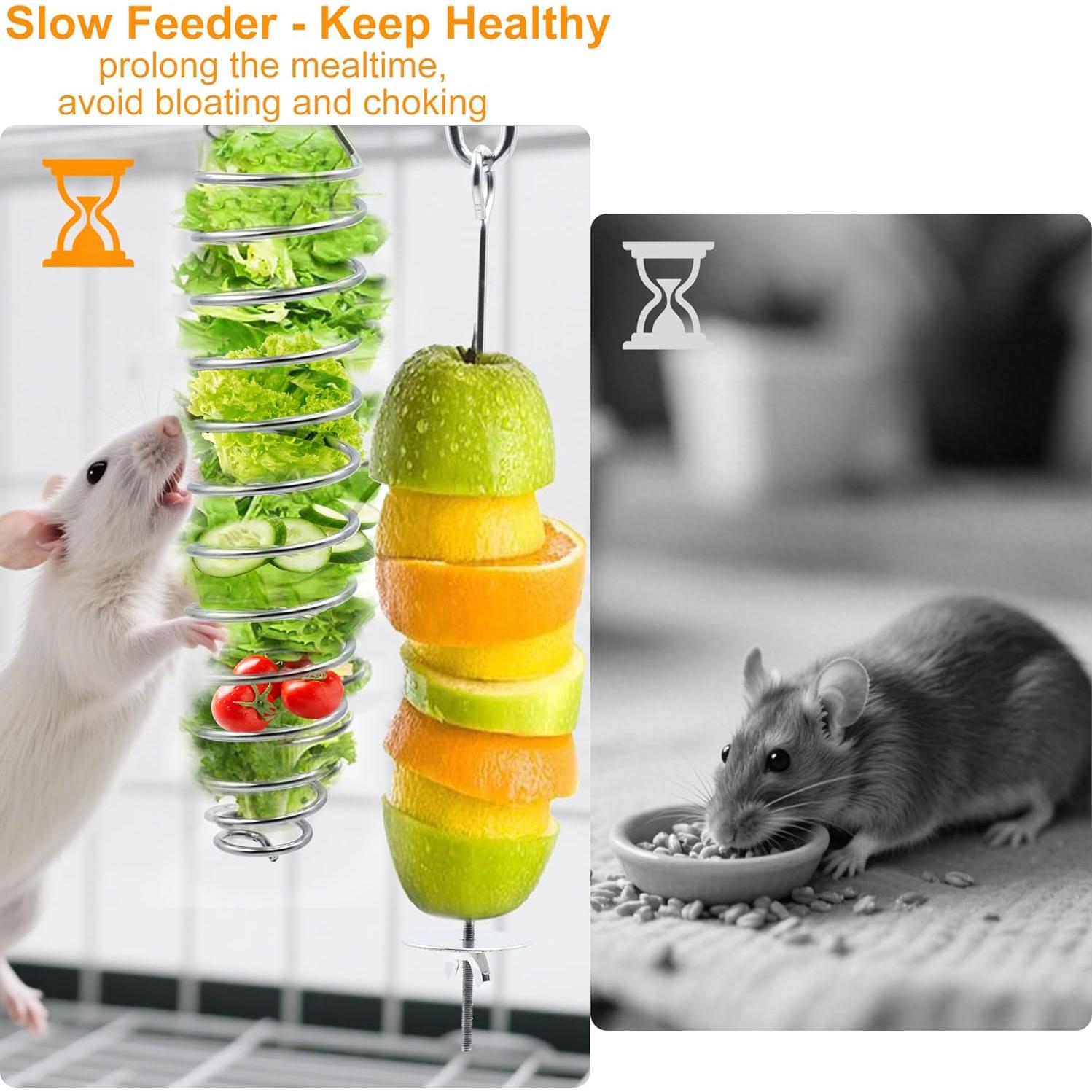 2 Juguetes de Enriquecimiento para Ratas Aeloer, Acero Inoxidable