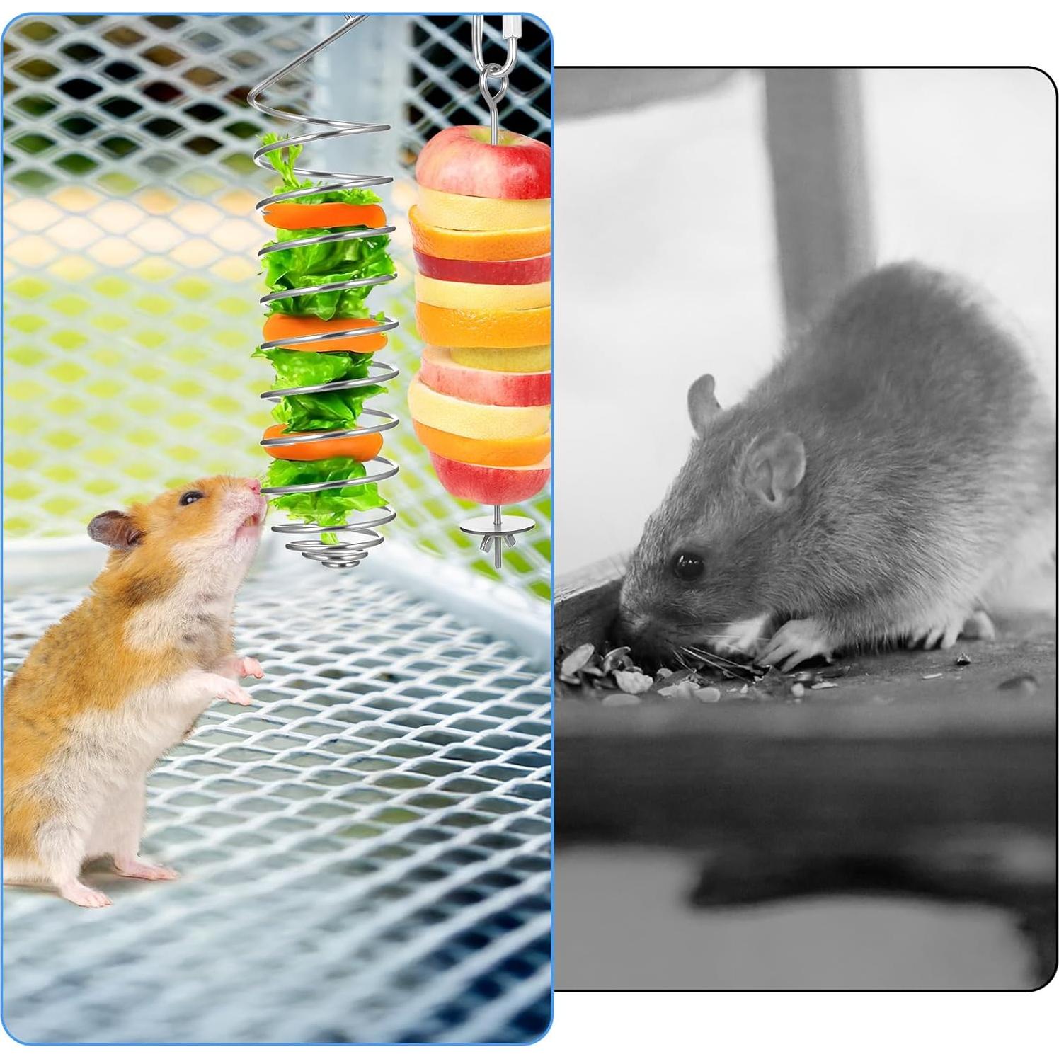 Juguetes de Enriquecimiento para Ratas Prasacco 2 Pcs Acero Inoxidable