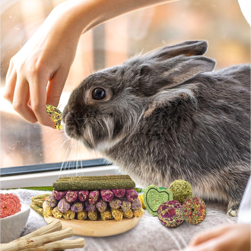 Juguetes para roer conejos Tyotrbs 60 piezas nutritivas