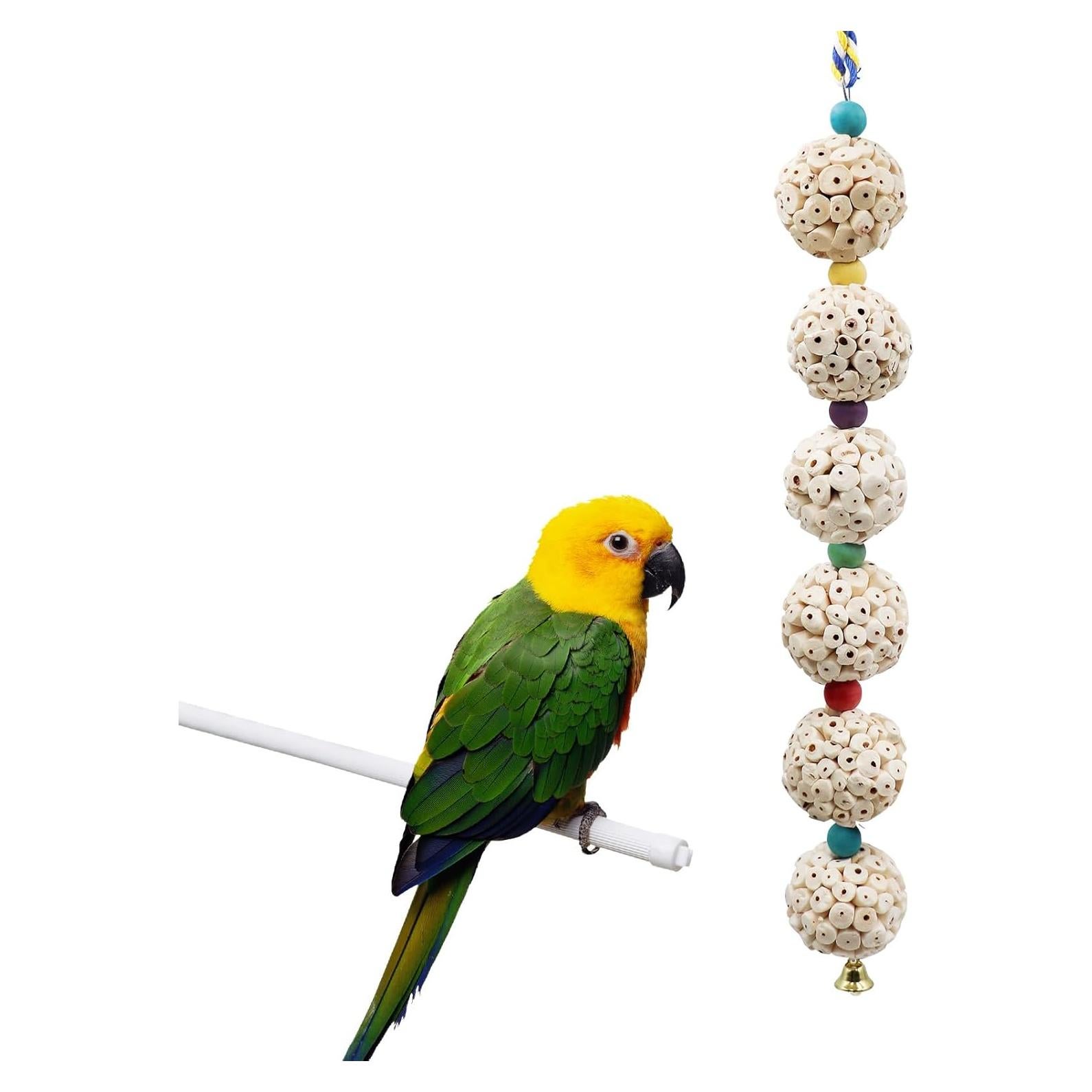 Juguete para Masticar Aves Jinkoozz con Campana 56 cm