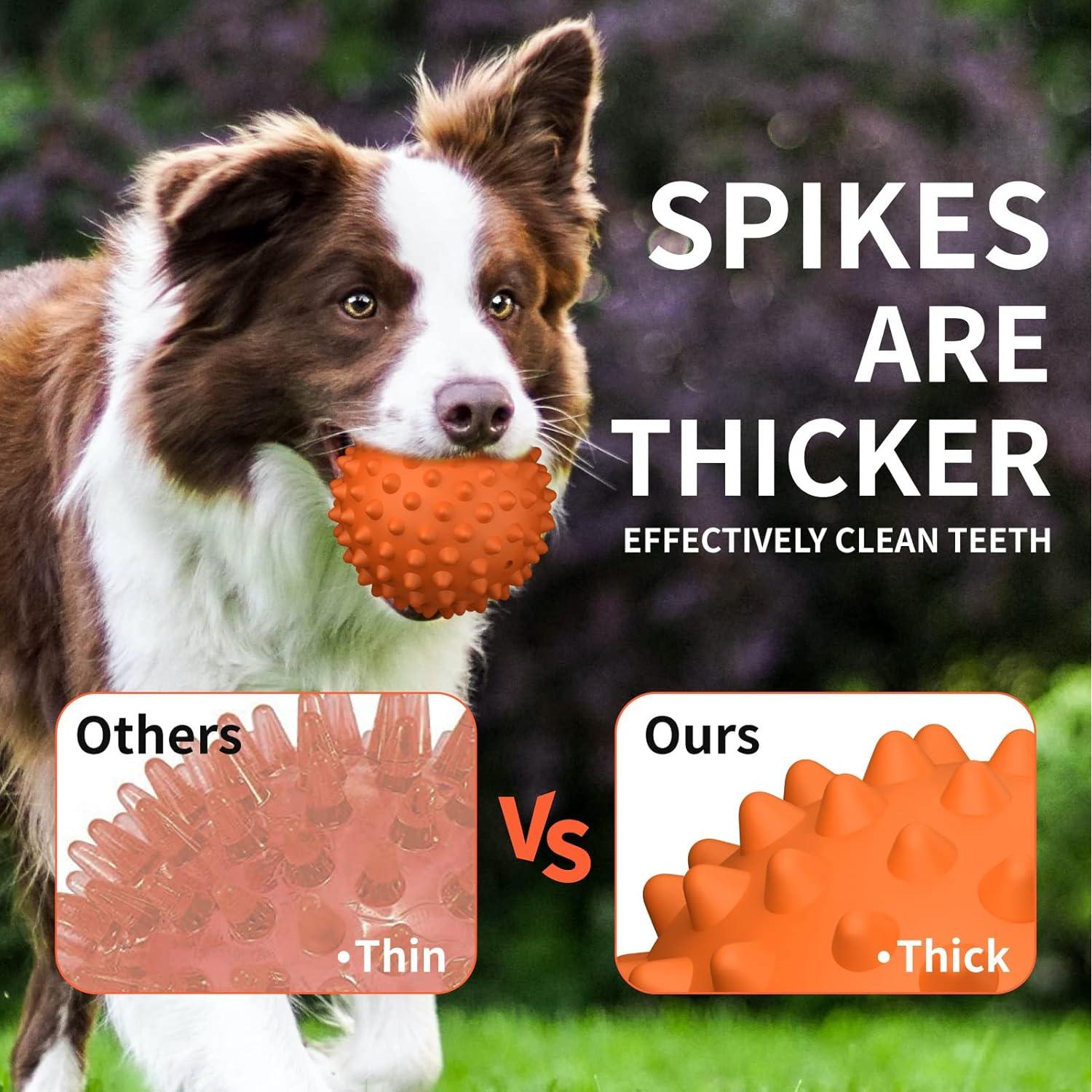 Pelota de Perro Squeaky Apasiri 8.89 cm Goma Naranja