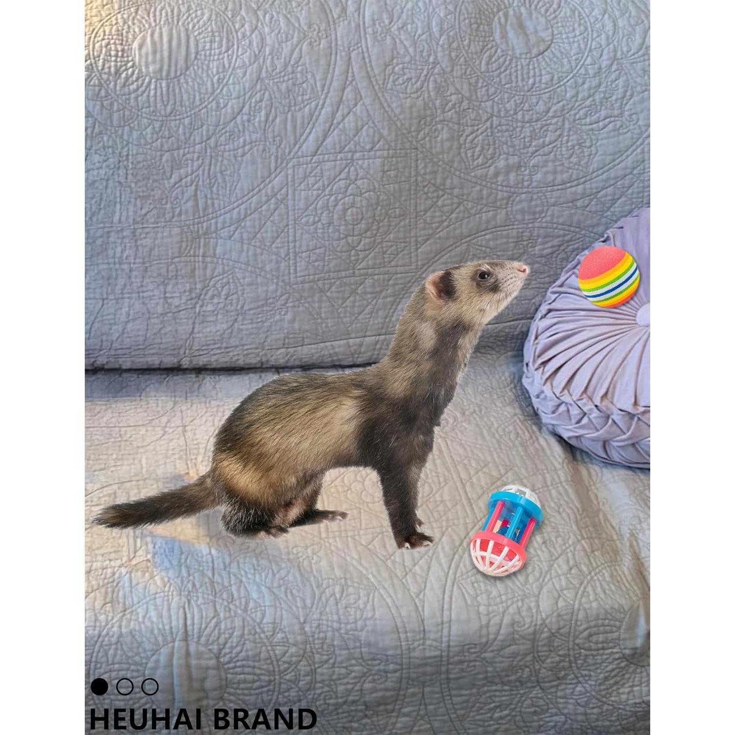 Paquete de 25 Juguetes para Hurones HEUHAI - Pelotas Coloridas 3.81-7.11 cm