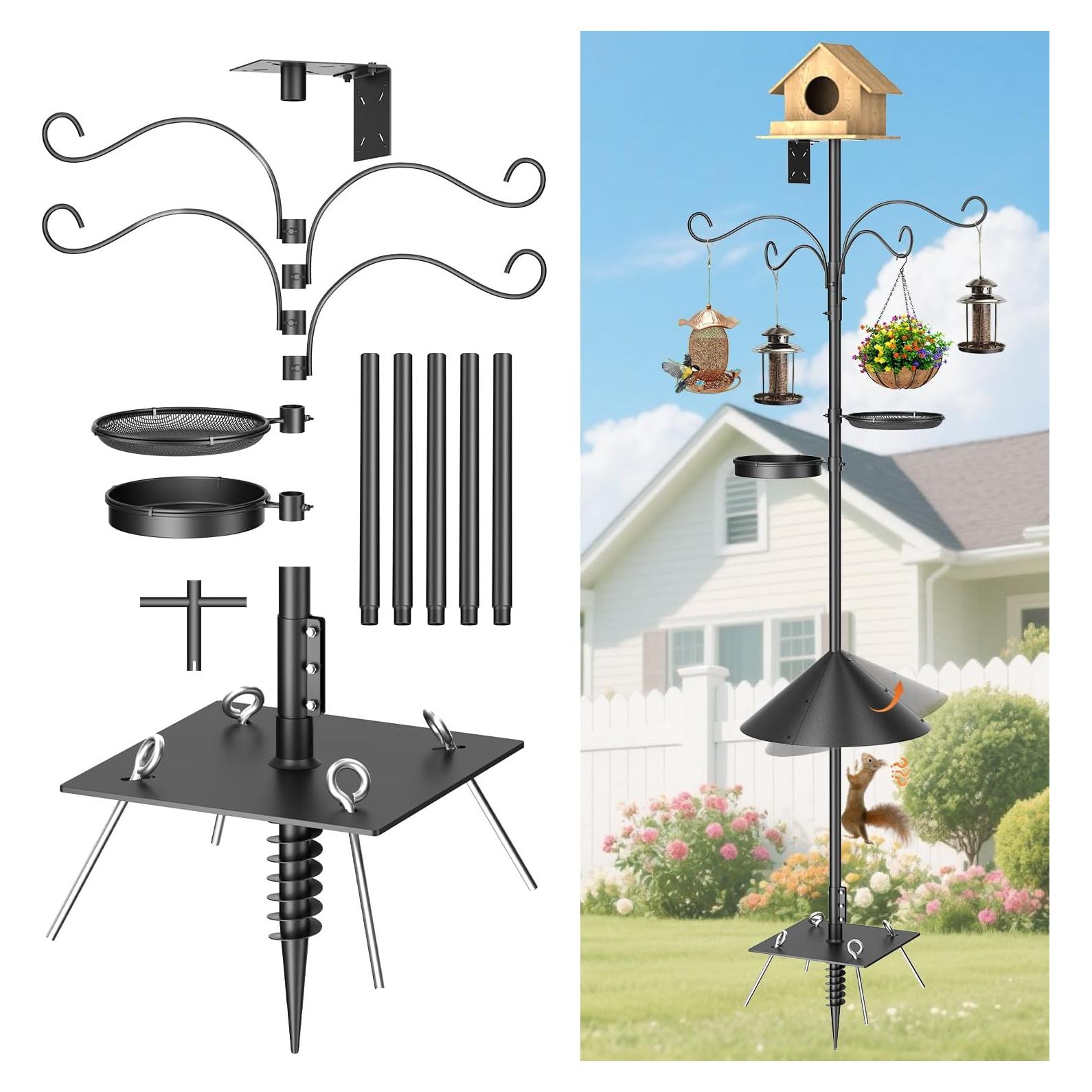 Poste de Comedero para Aves SHIJING 234 cm Ajustable Antiardillas