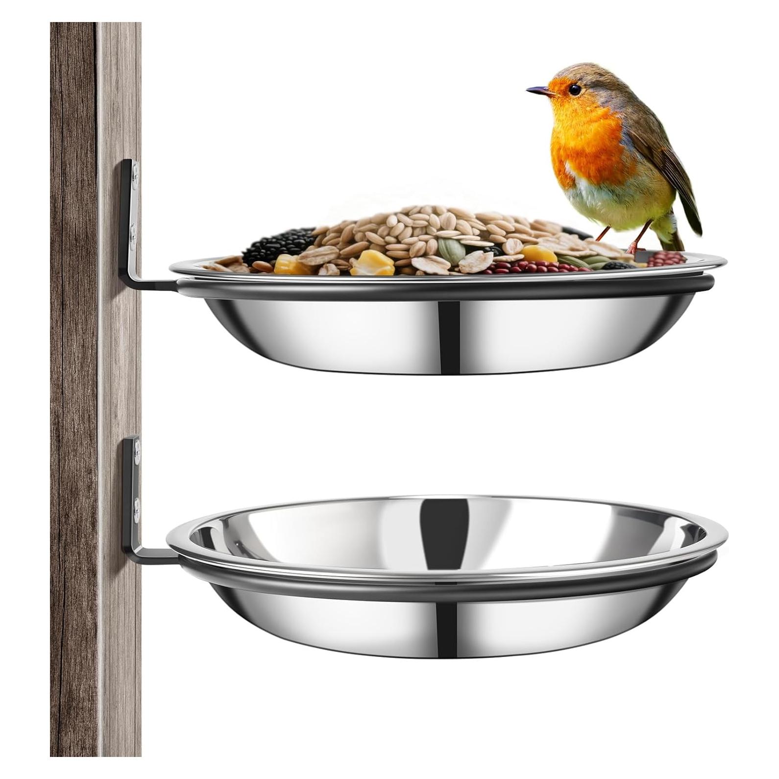 Soporte para Comedero de Aves Harhana - Acero Inoxidable 2 Pzs