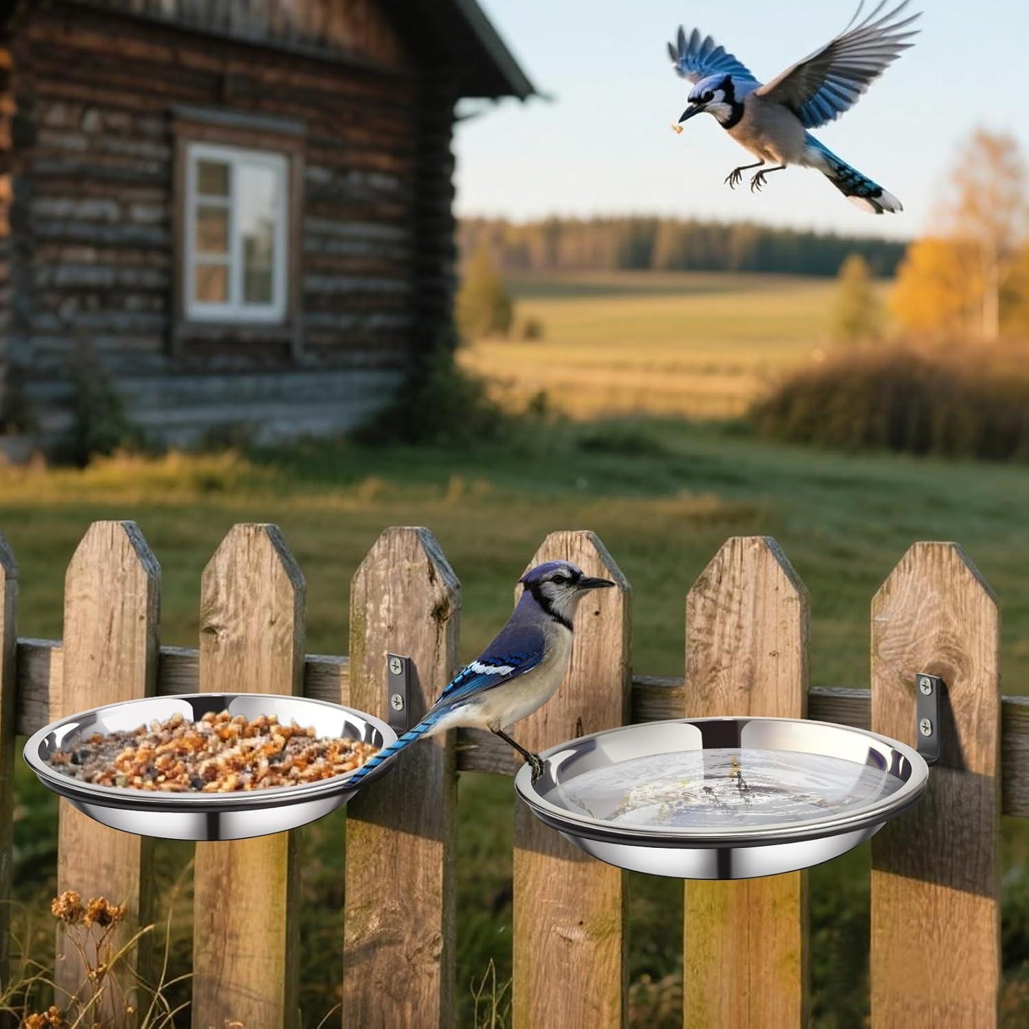 Soporte para Comedero de Aves Harhana - Acero Inoxidable 2 Pzs