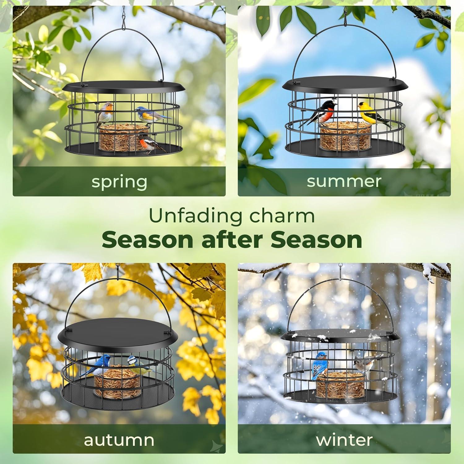 Comedero colgante para Bluebirds Trieez - A prueba de ardillas