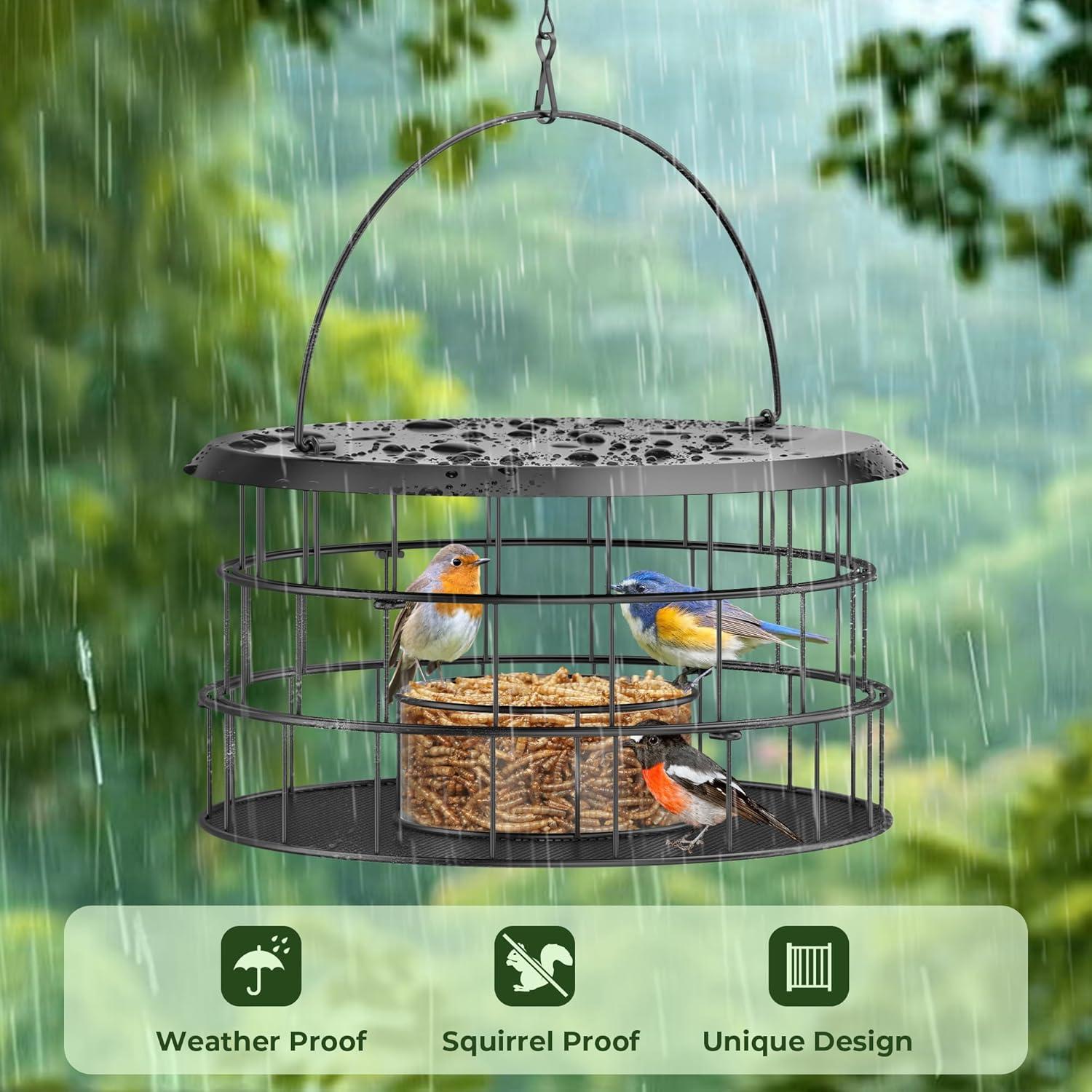 Comedero colgante para Bluebirds Trieez - A prueba de ardillas