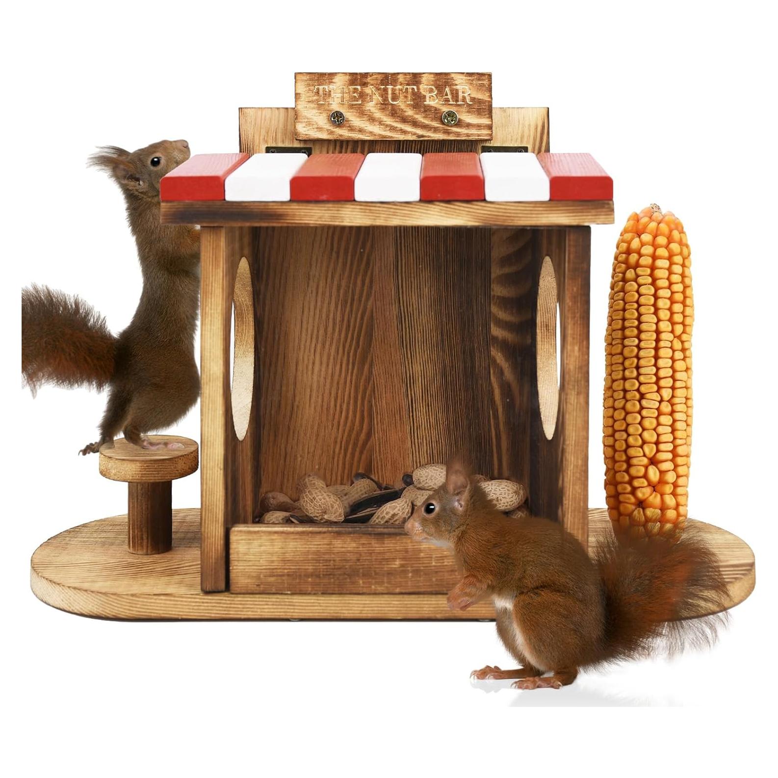 Comedero para Ardillas CZBRO de Madera 33x13.5x23.5cm