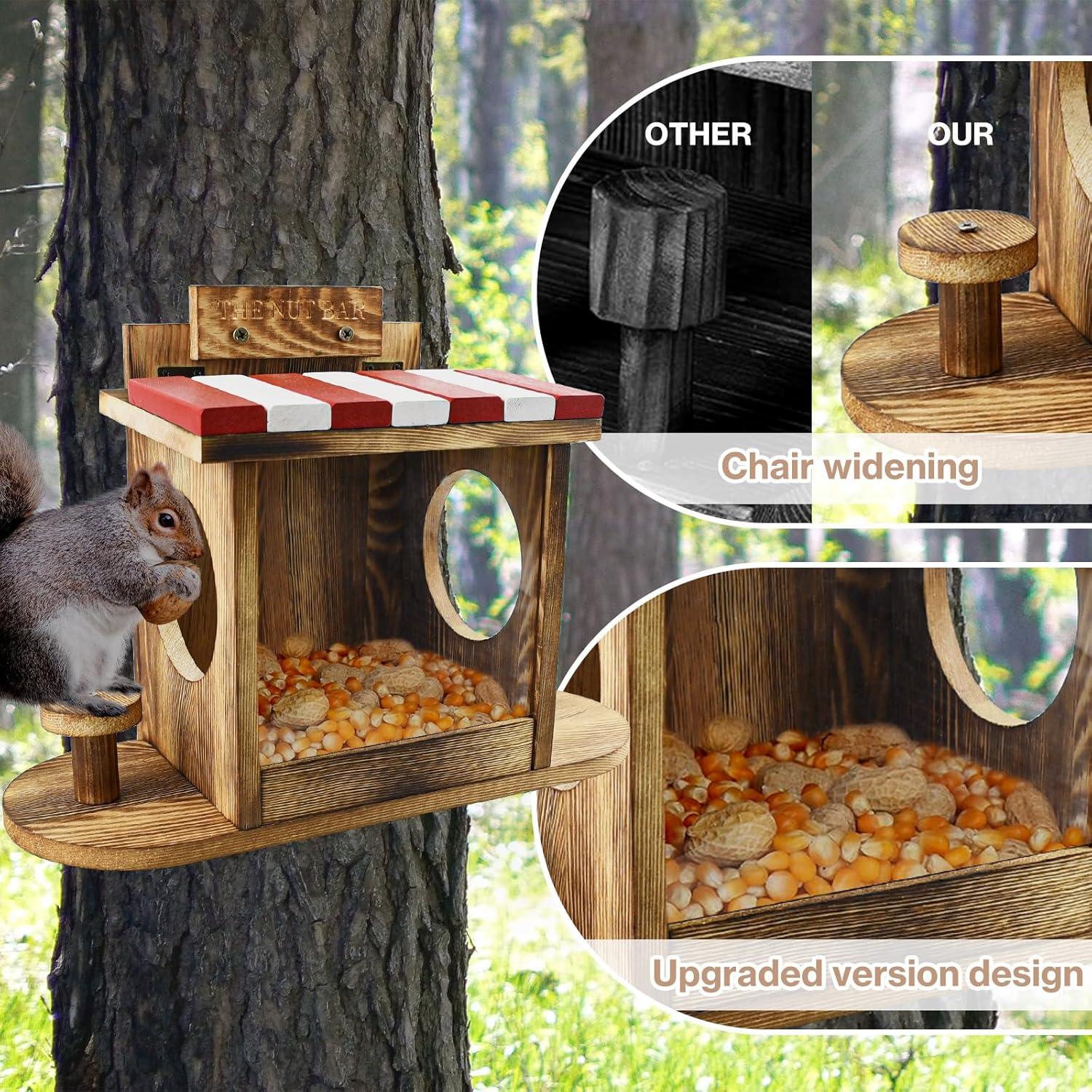 Comedero para Ardillas CZBRO de Madera 33x13.5x23.5cm