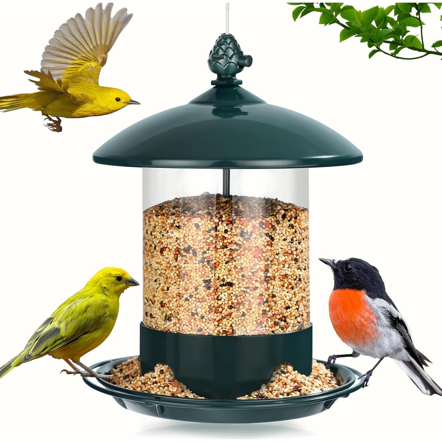 Comedero de Aves Colgante Gbekery Verde 0.91 kg Resistente