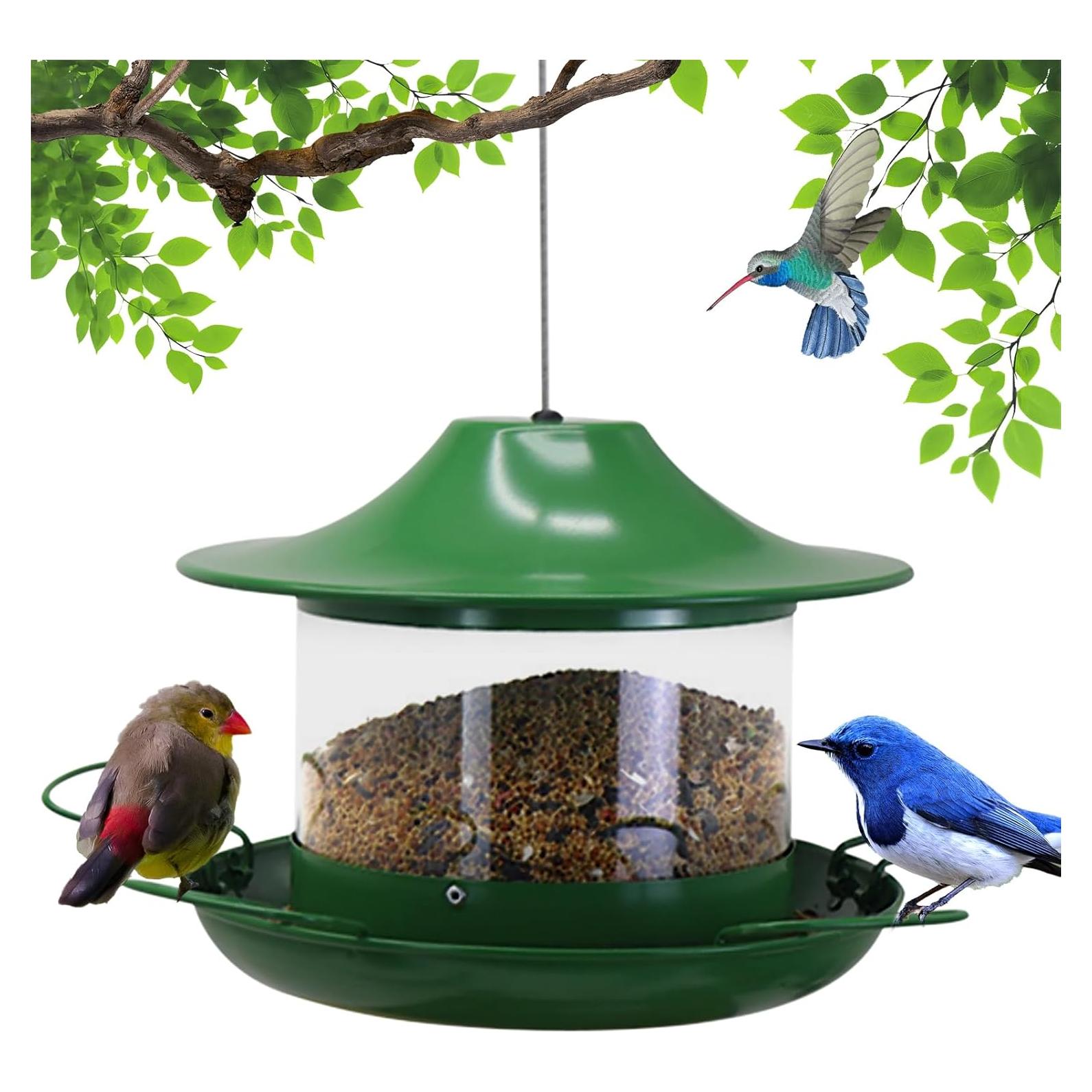 Comedero para Aves Colgante LAbyrent Verde 1.81kg Resistente