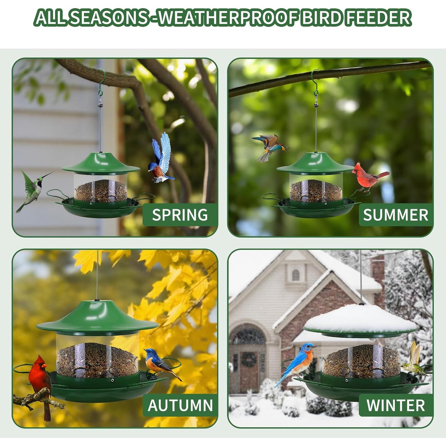 Comedero para Aves Colgante LAbyrent Verde 1.81kg Resistente