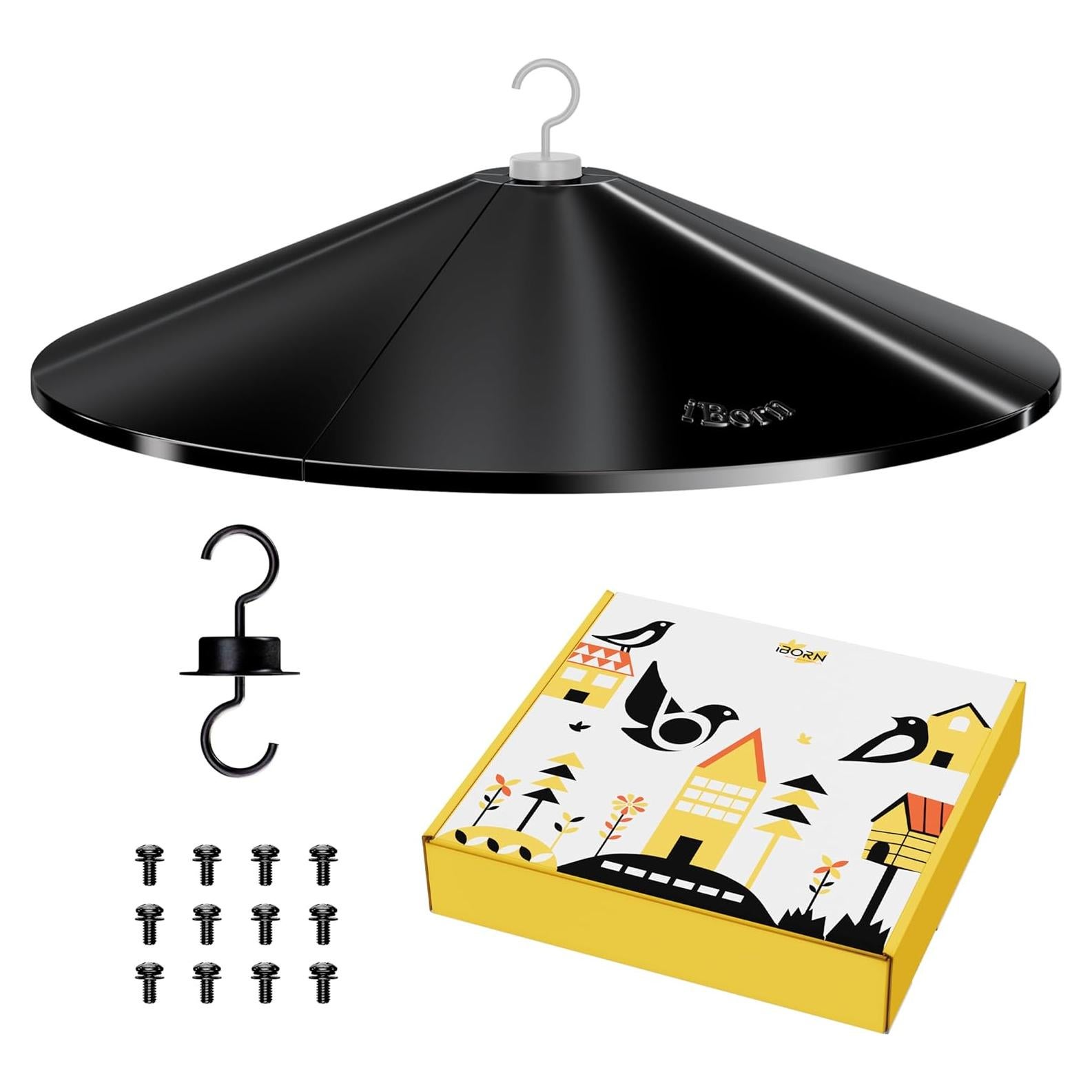 Comedero para Aves iBorn con Protector Antiarácnido 49.5cm