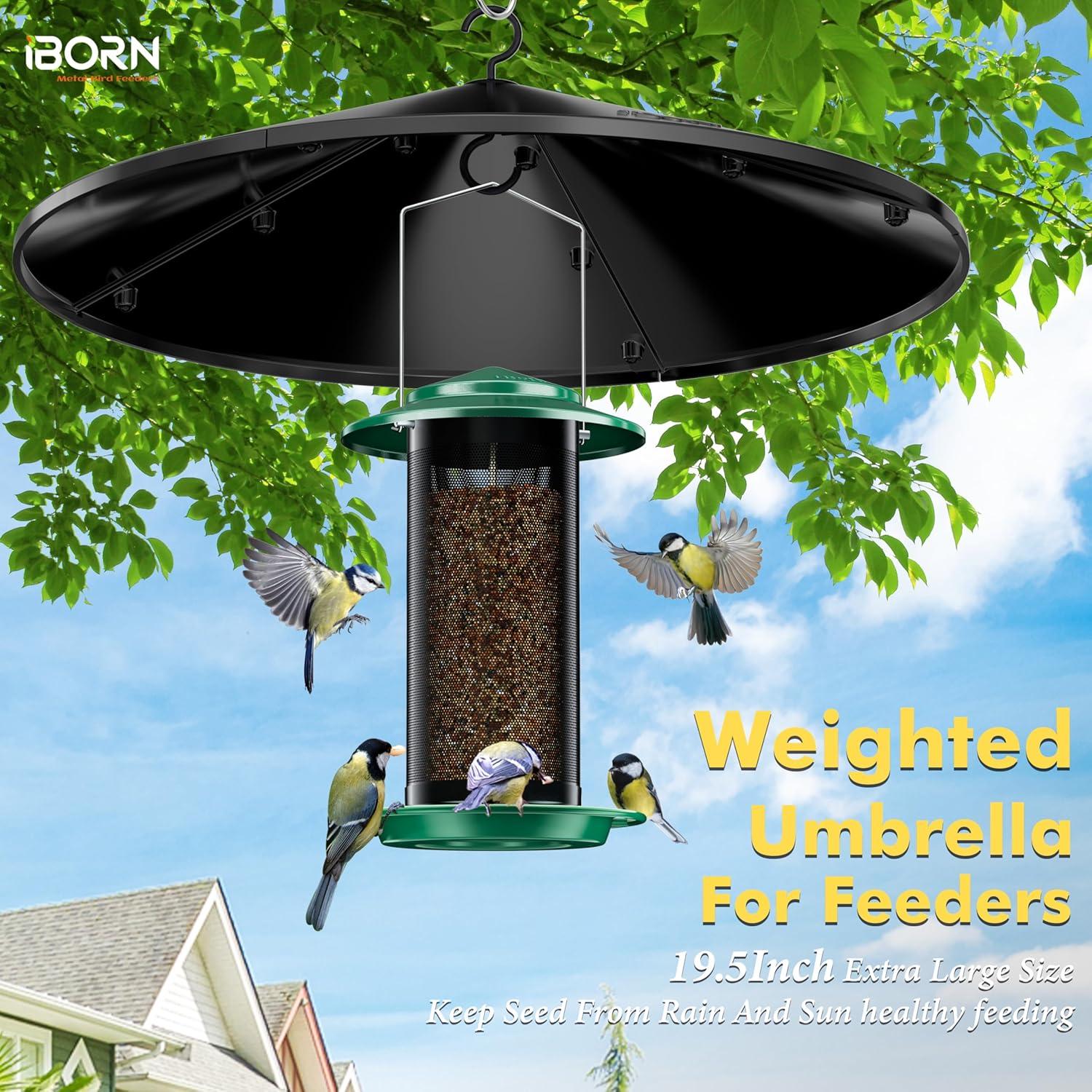 Comedero para Aves iBorn con Protector Antiarácnido 49.5cm