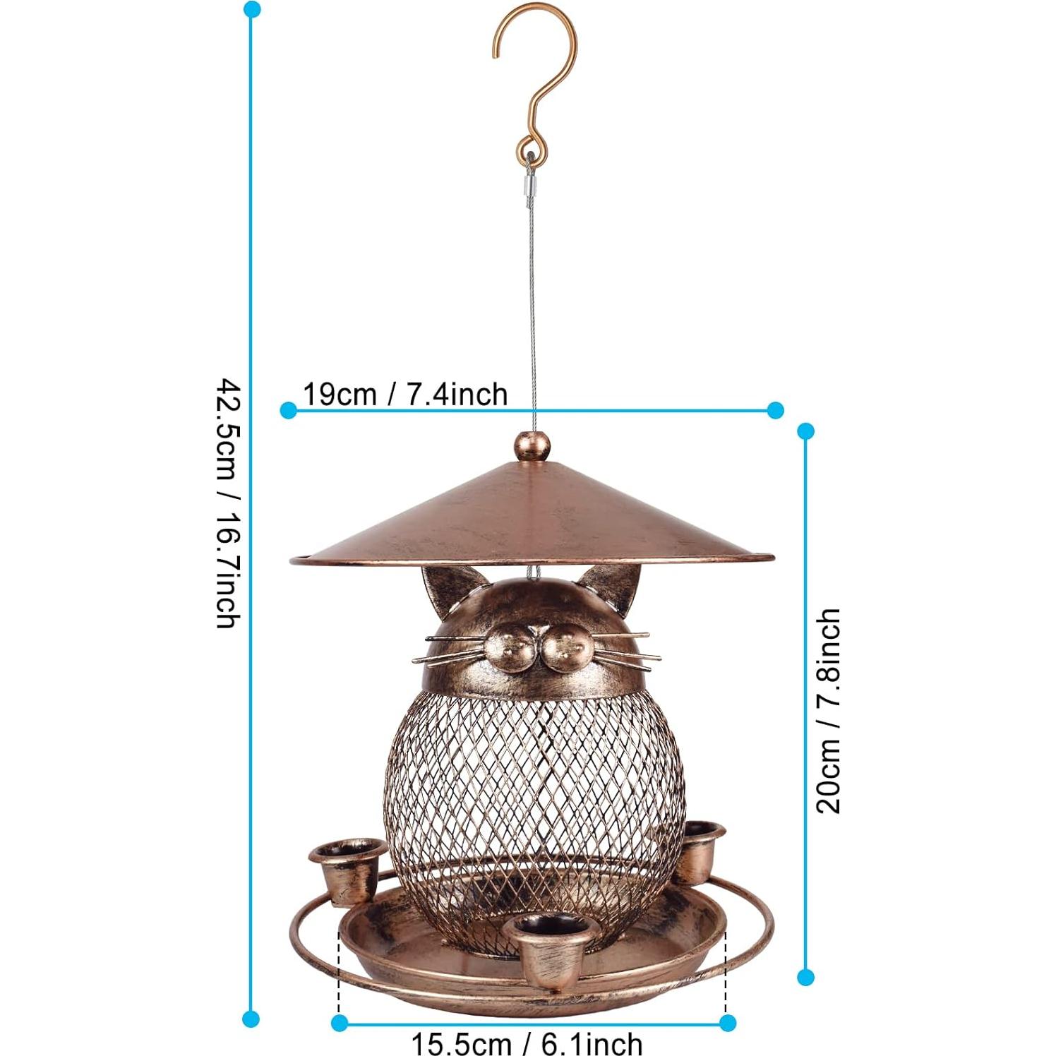 Comedero para Aves LBTING Colgante de Metal 0.91 kg Bronce