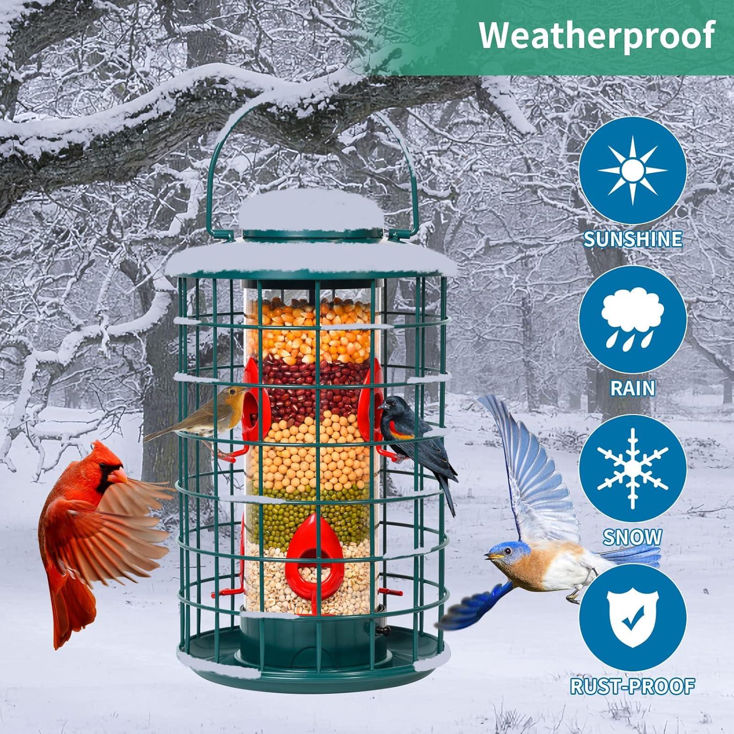 Comedero para Aves Mosloly Colgante Verde 1.36 kg Alta Resistencia