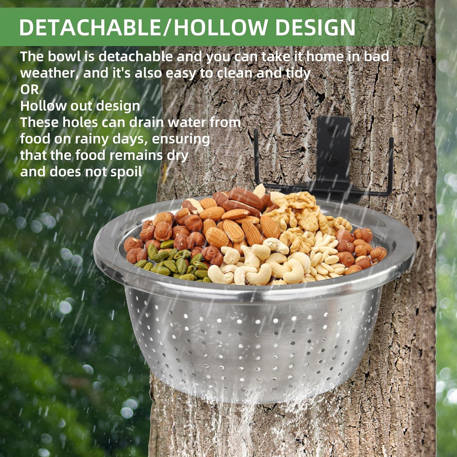 Comedero de Metal AebDerp para Ardillas al Aire Libre 22.86cm