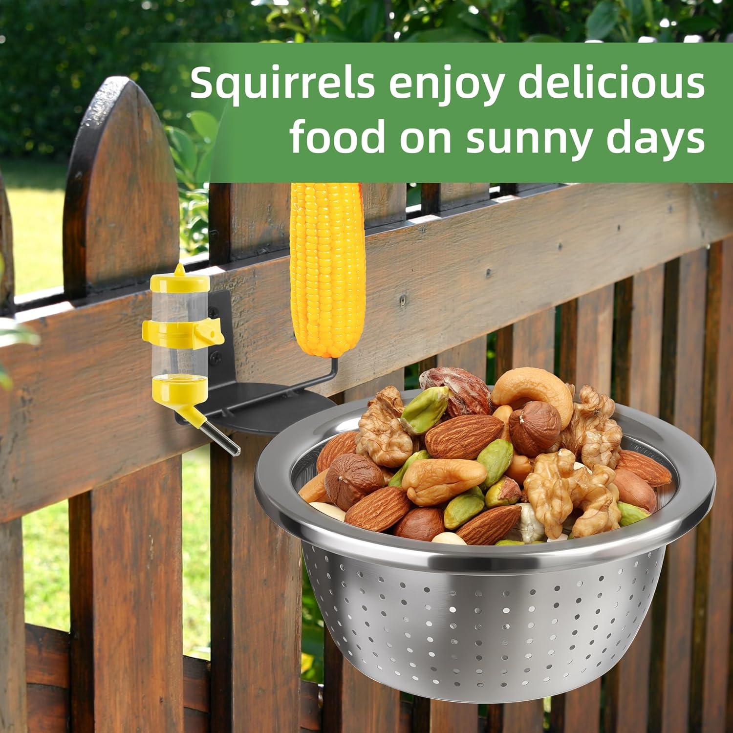 Comedero de Metal AebDerp para Ardillas al Aire Libre 22.86cm