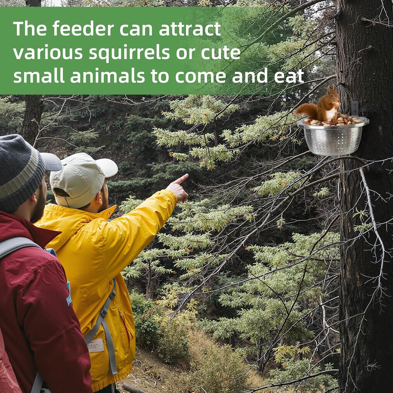 Comedero de Metal AebDerp para Ardillas al Aire Libre 22.86cm