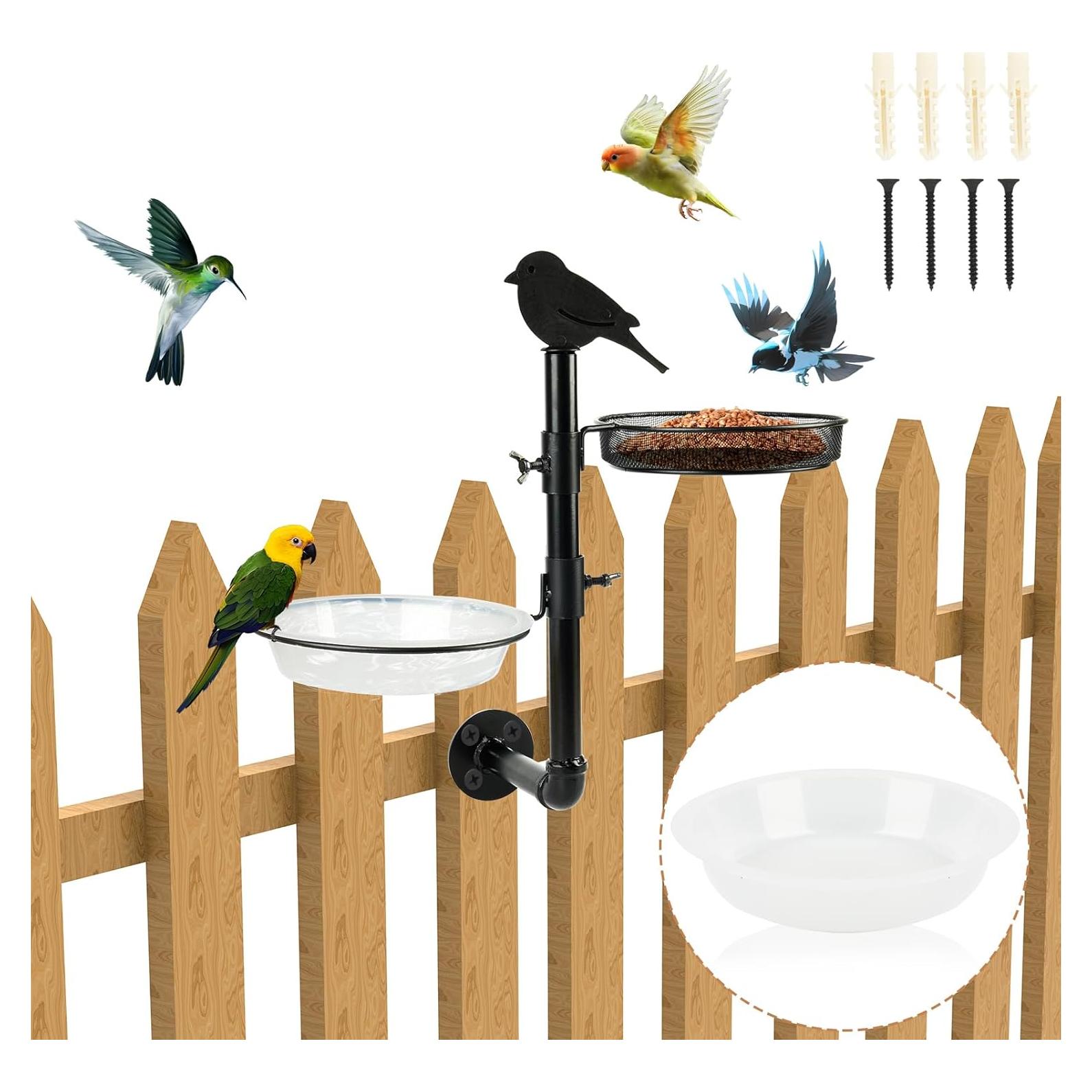 Comedero para Aves DAEHUI Montado en Pared con Baño