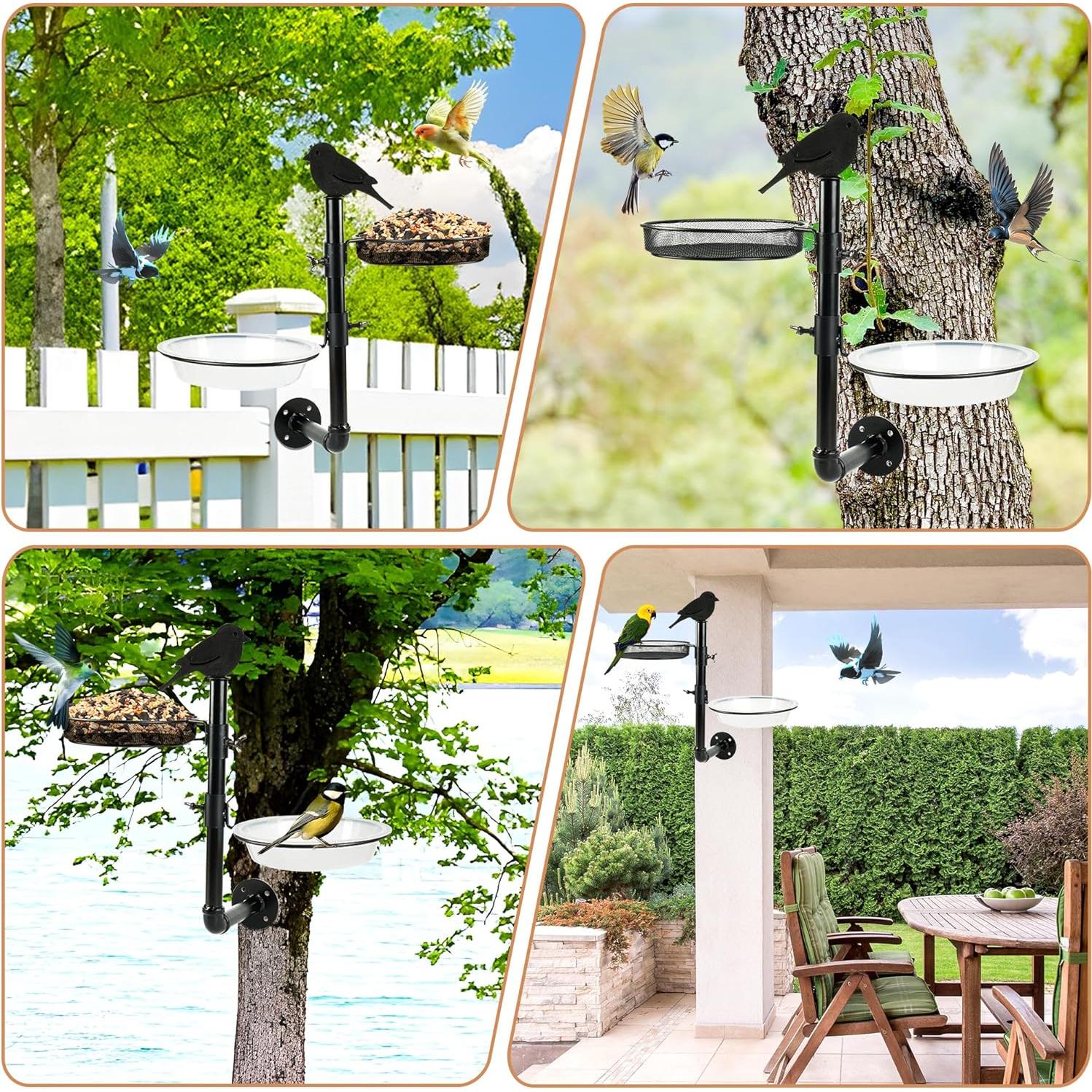 Comedero para Aves DAEHUI Montado en Pared con Baño