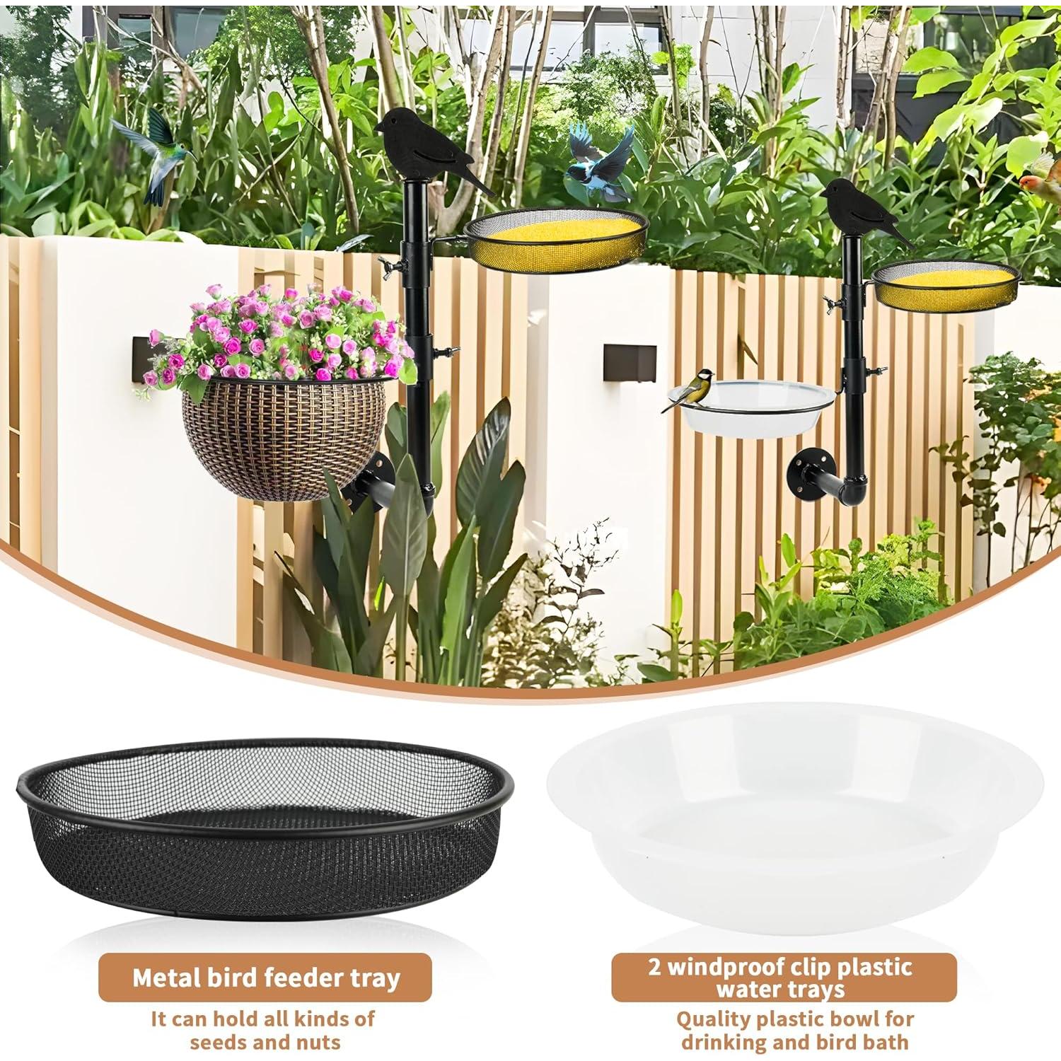 Comedero para Aves DAEHUI Montado en Pared con Baño