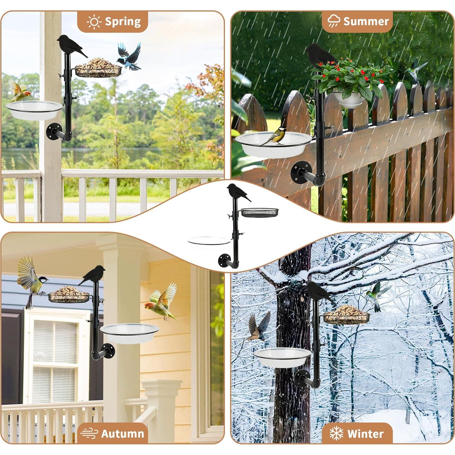 Comedero para Aves DAEHUI Montado en Pared con Baño