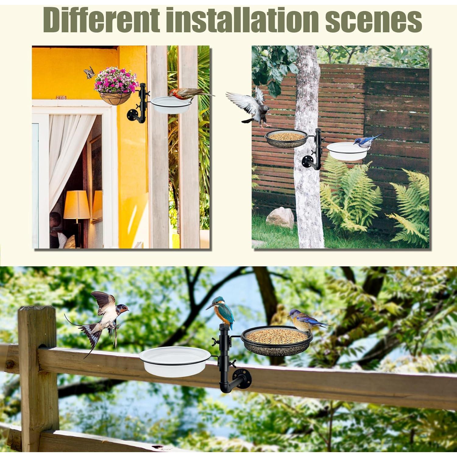 Comedero y Baño para Aves CQAIRIOU Montado en Pared 43.9cm