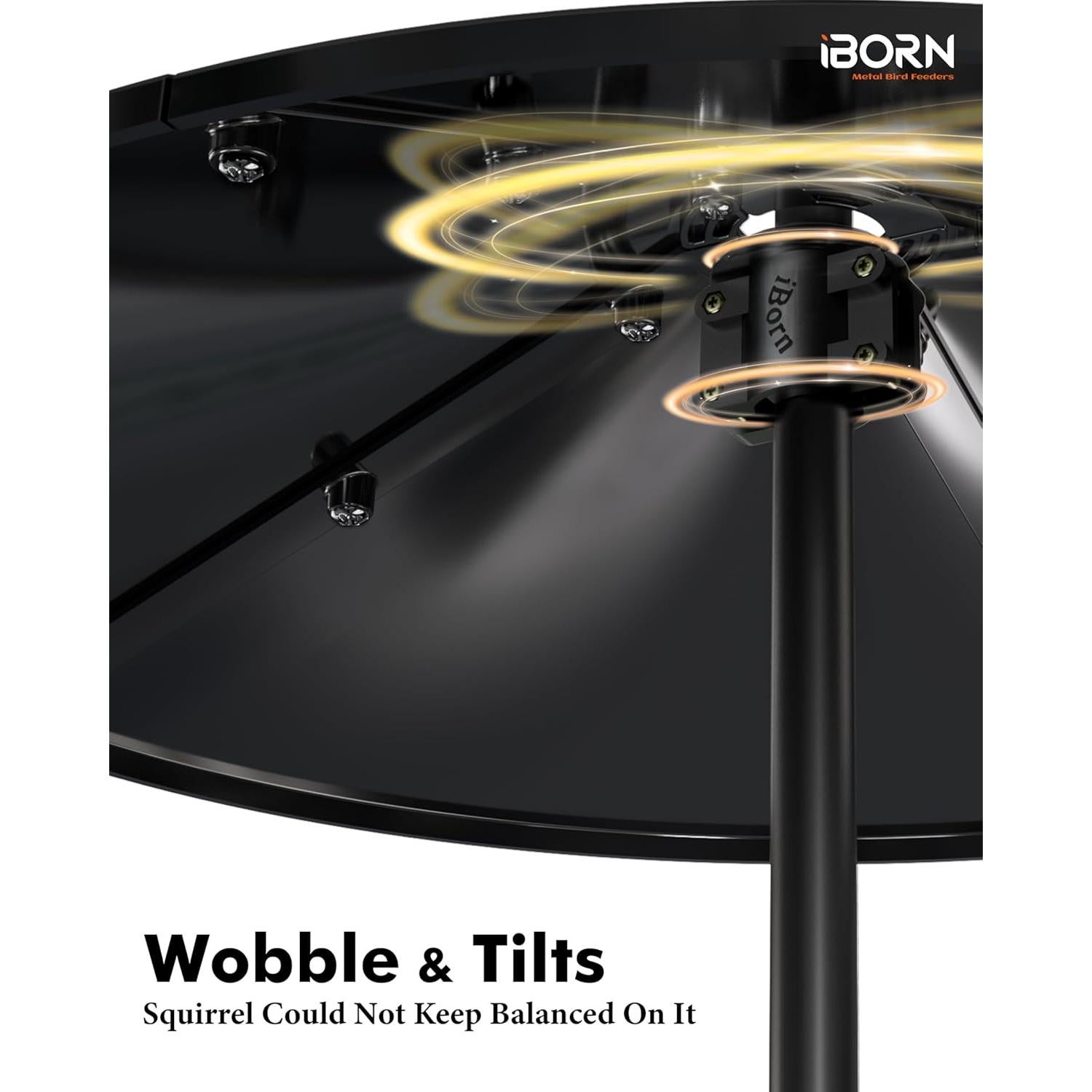 Soporte para Comedero de Aves iBorn con Baffle Anti Ardillas 198 cm