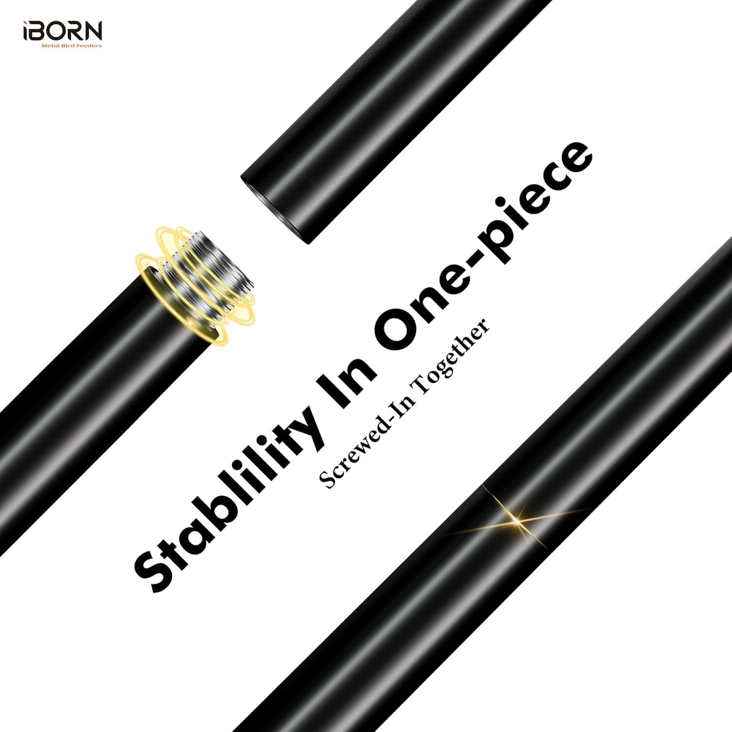 Soporte para Comedero de Aves iBorn con Baffle Anti Ardillas 198 cm