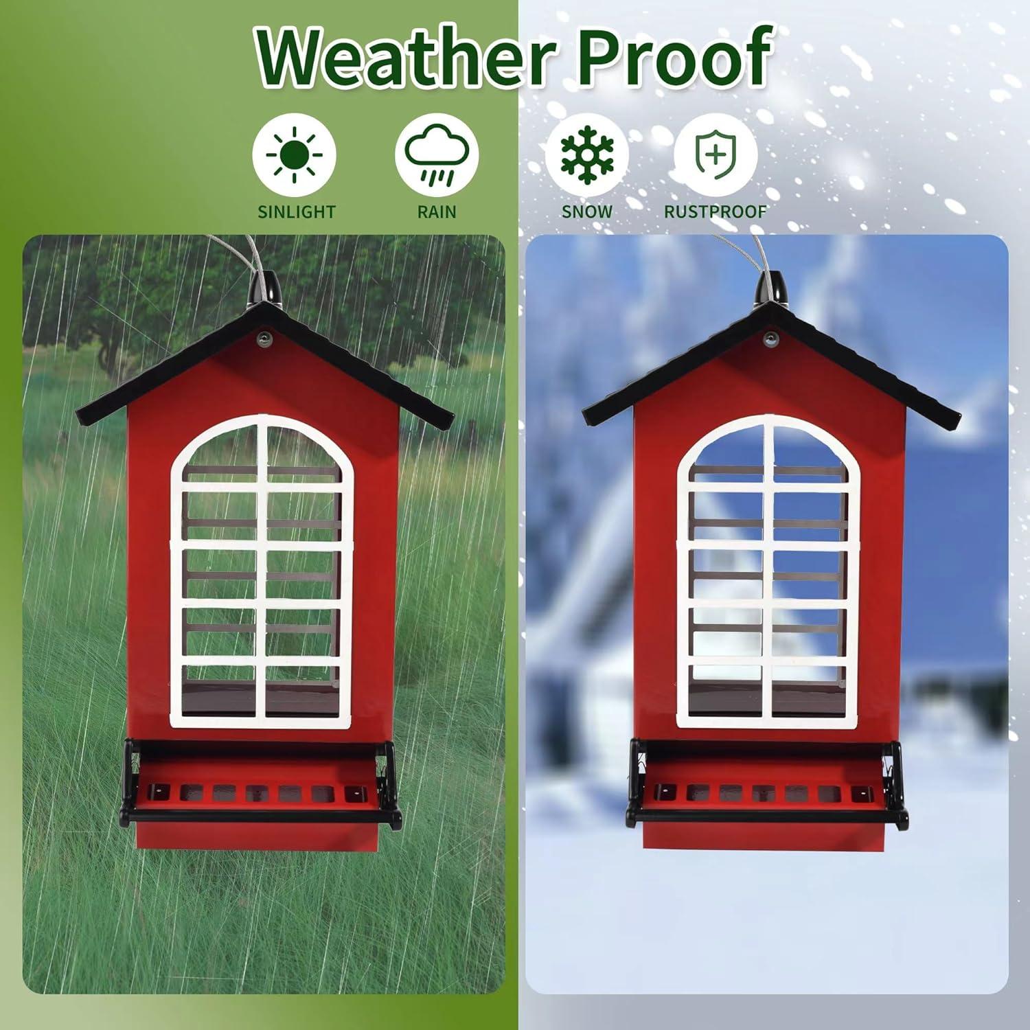 Comedero para Aves LUKCOZMO Metal Colgante 2.27 kg Rojo