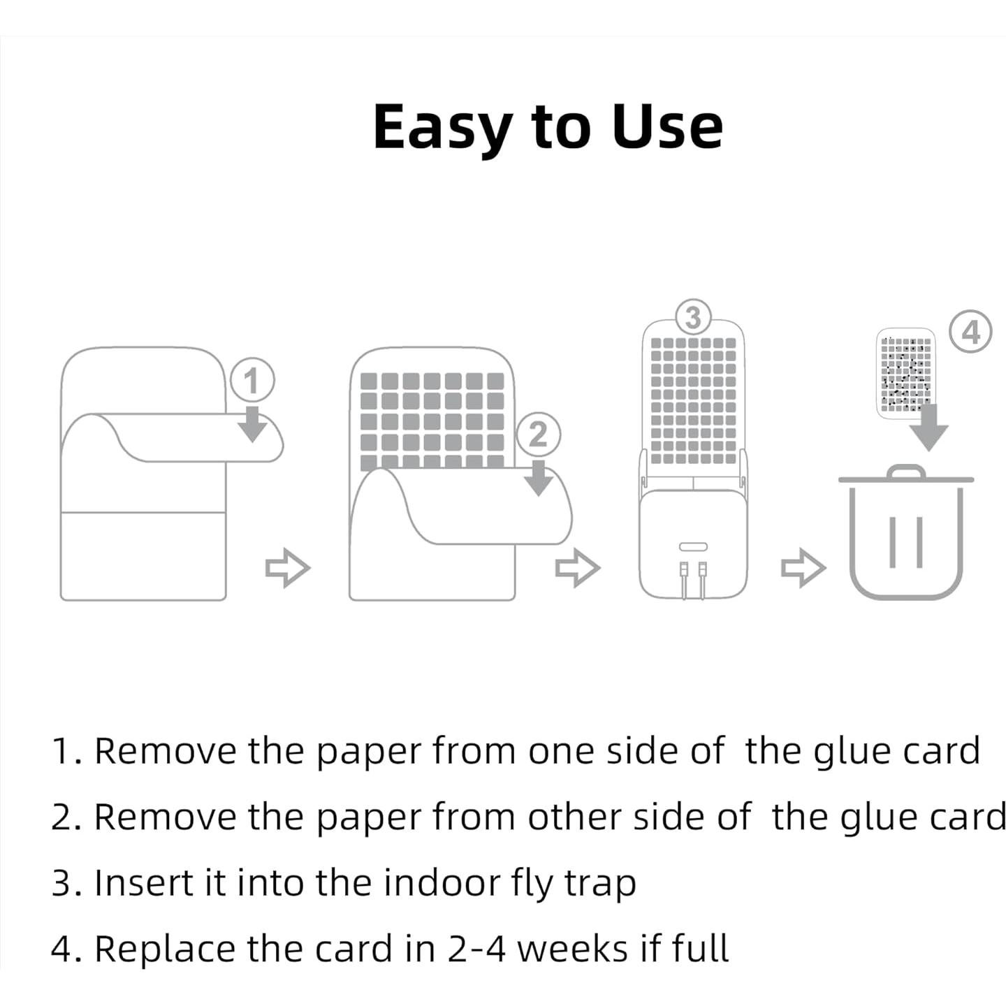 Recarga Tarjetas Pegamento Trampa Moscas Kiwinurse UVLA1001 - 10 Piezas