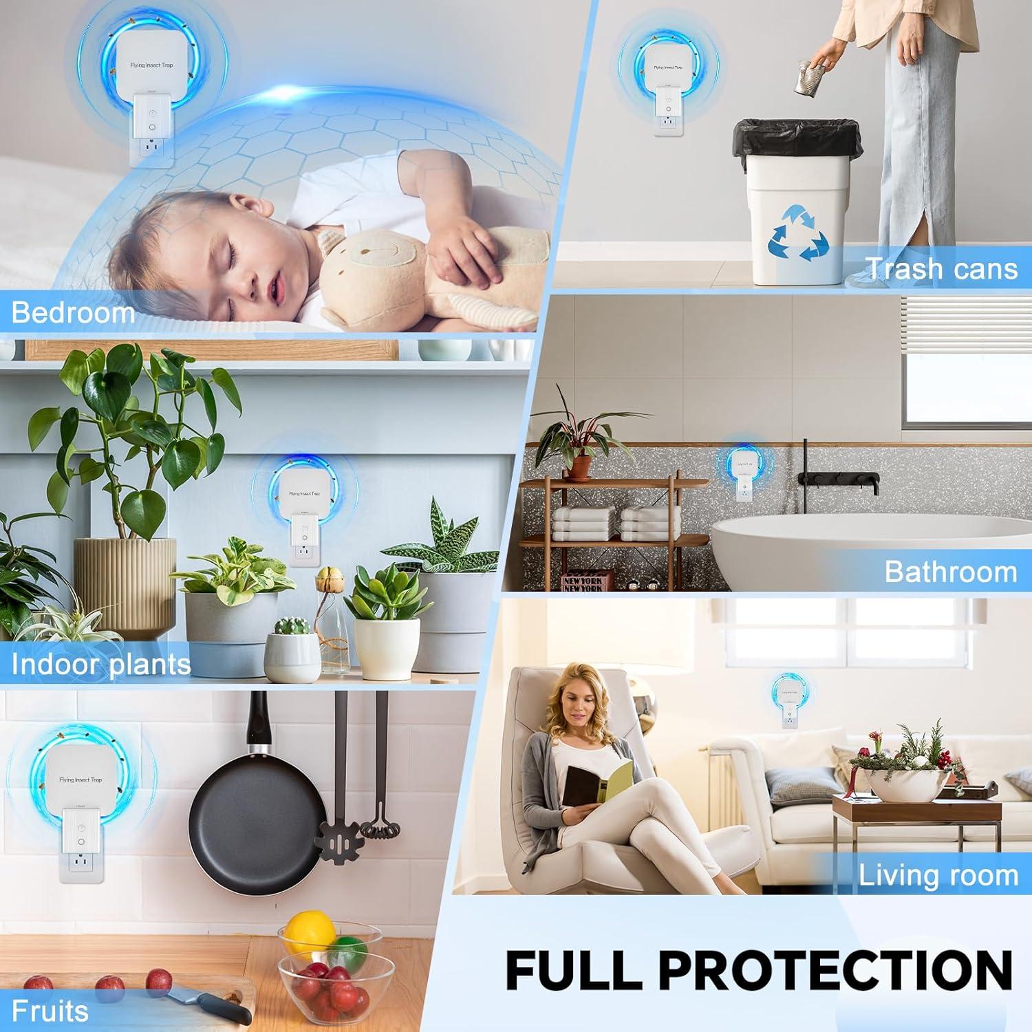 Recargas de Trampa de Insectos Tihilgam 20 PCS Adhesivas 10.5x10.5 cm