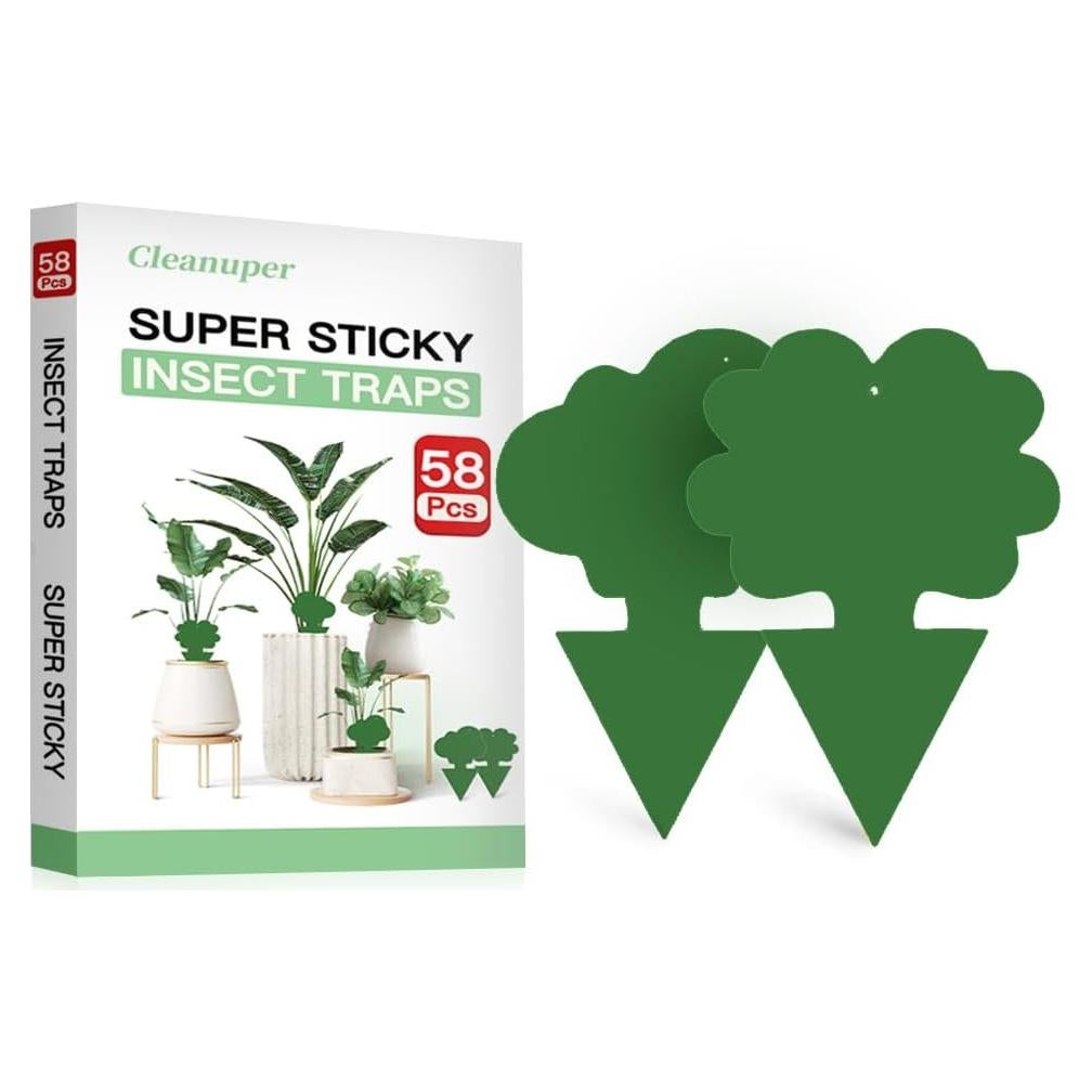 Trampas Pegajosas para Insectos Voladores Cleanuper 58 Pcs