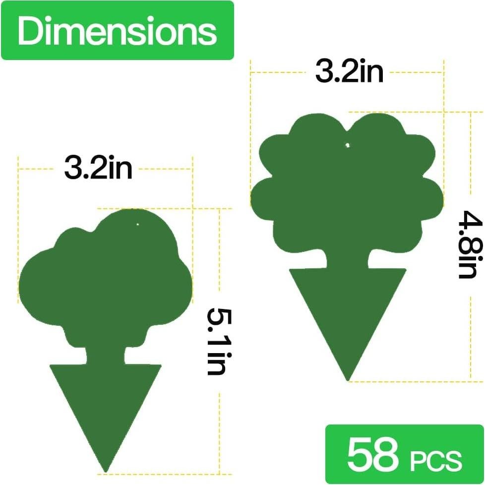 Trampas Pegajosas para Insectos Voladores Cleanuper 58 Pcs