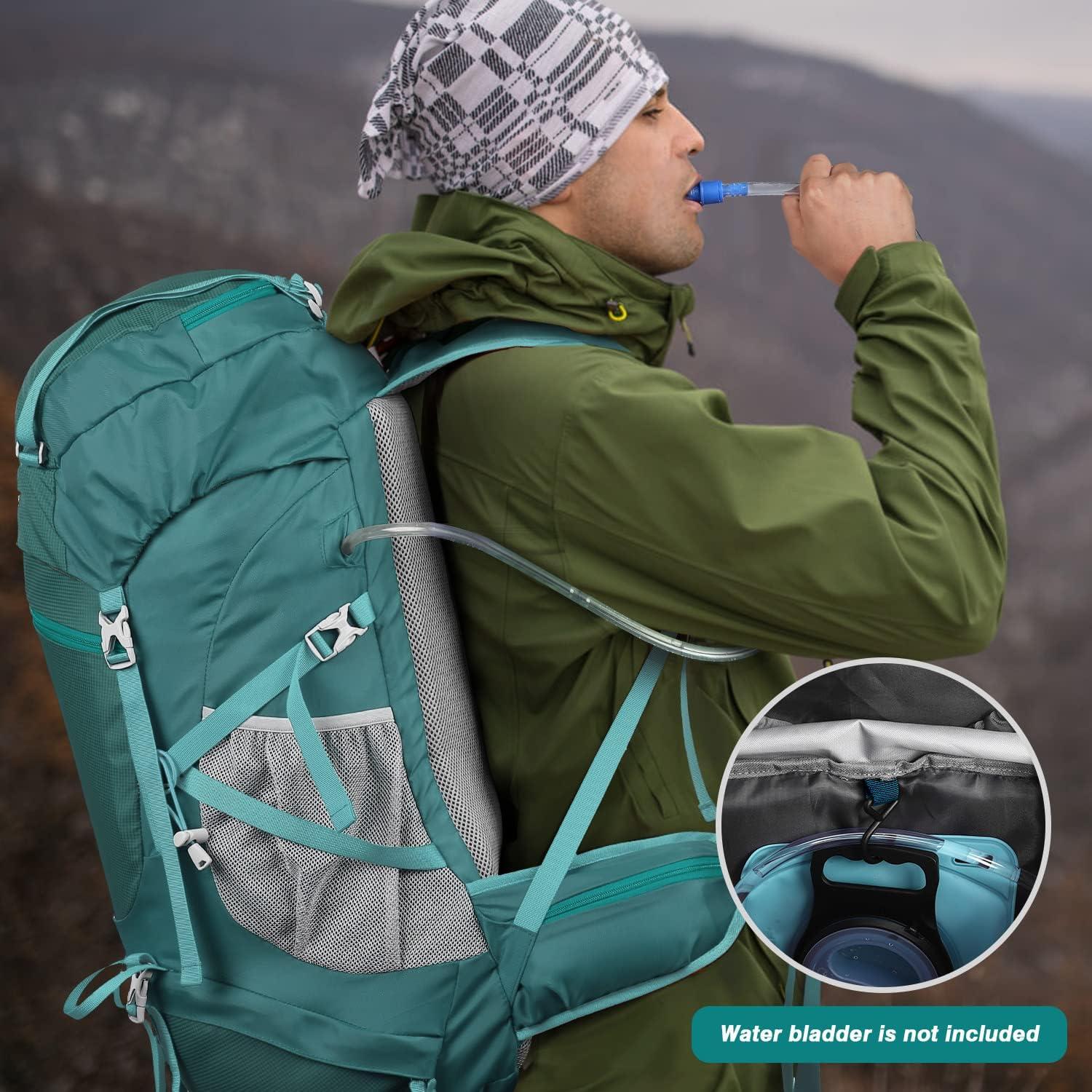 Mochila de Senderismo HOMIEE 50L Impermeable Verde