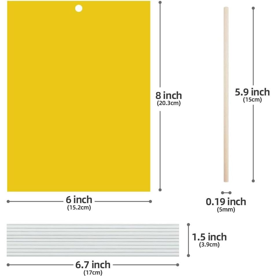 Trampa Adhesiva Amarilla para Moscas de Fruta Kensizer 50-Pack