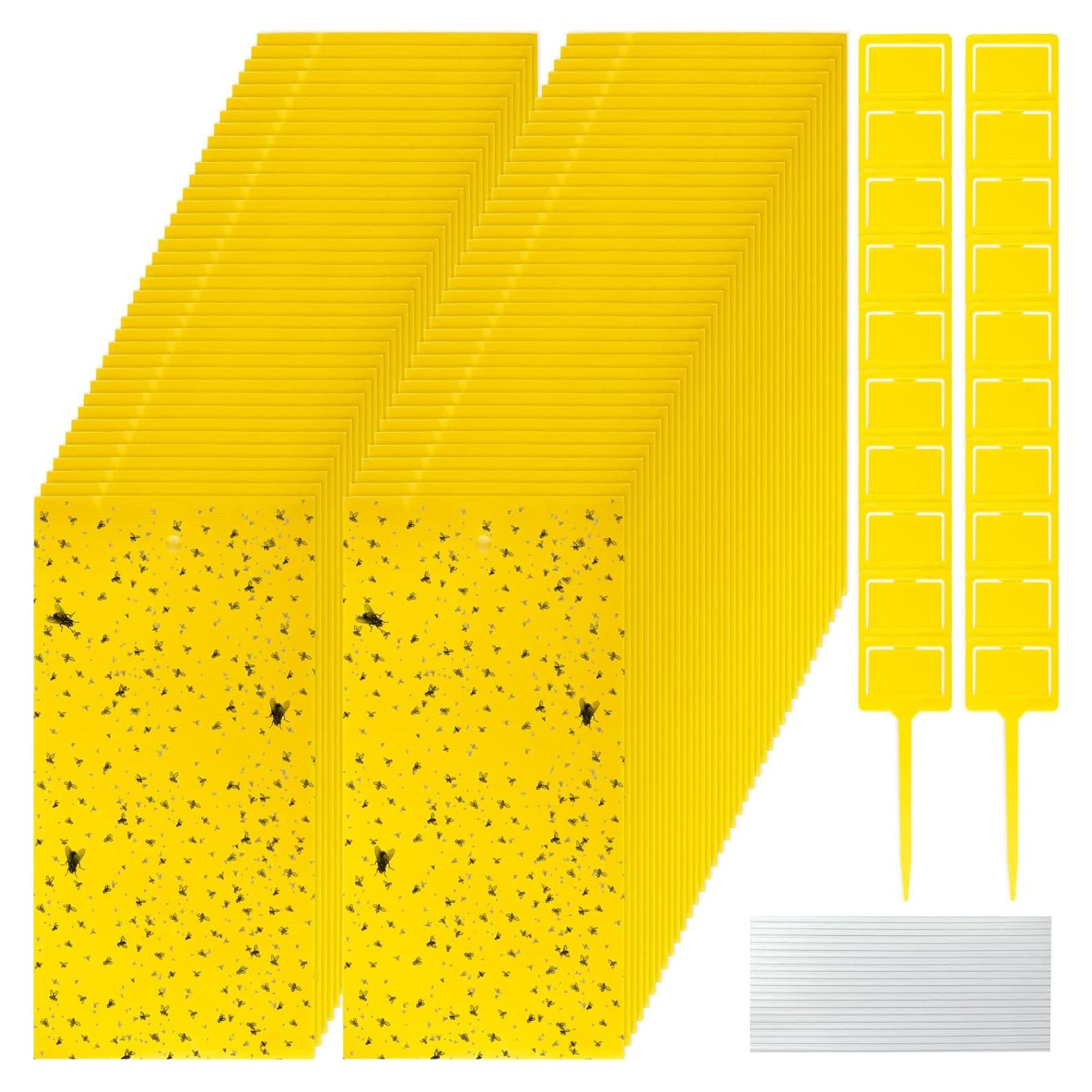 Trampas Adhesivas para Mosquitos Qualirey 220 Pcs Amarillo