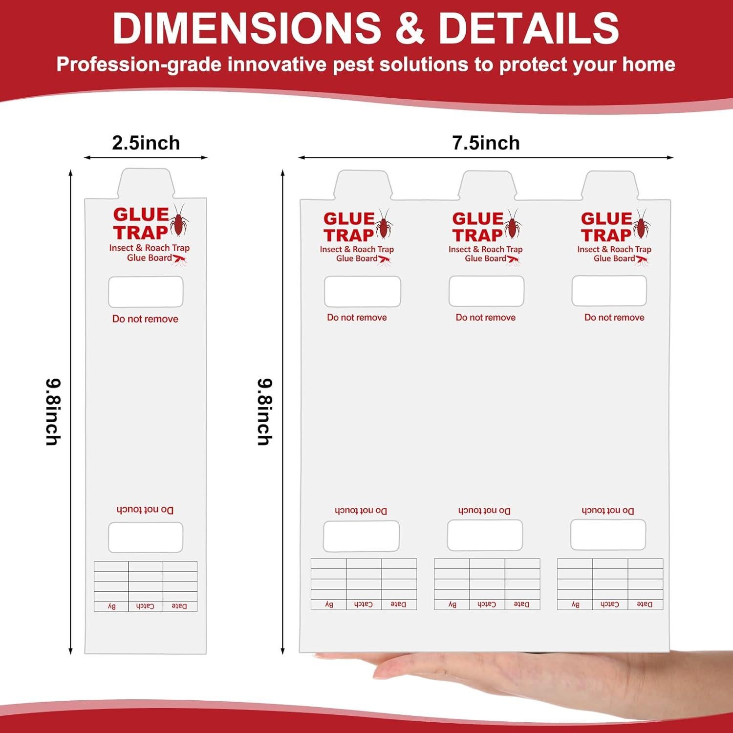 Trampas Adhesivas para Insectos Qualirey 50 Hojas 150 Trampas