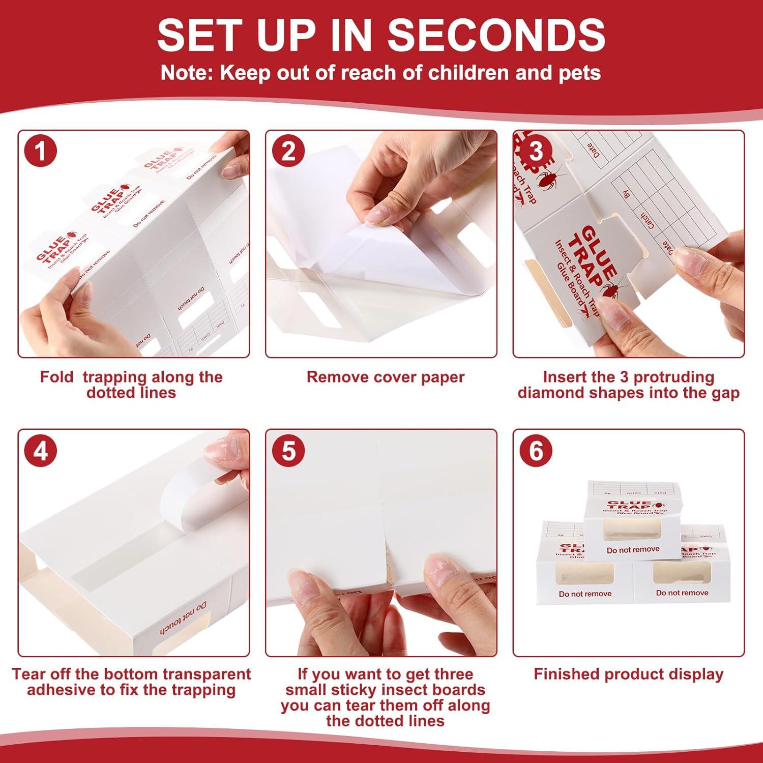 Trampas Adhesivas para Insectos Qualirey 50 Hojas 150 Trampas