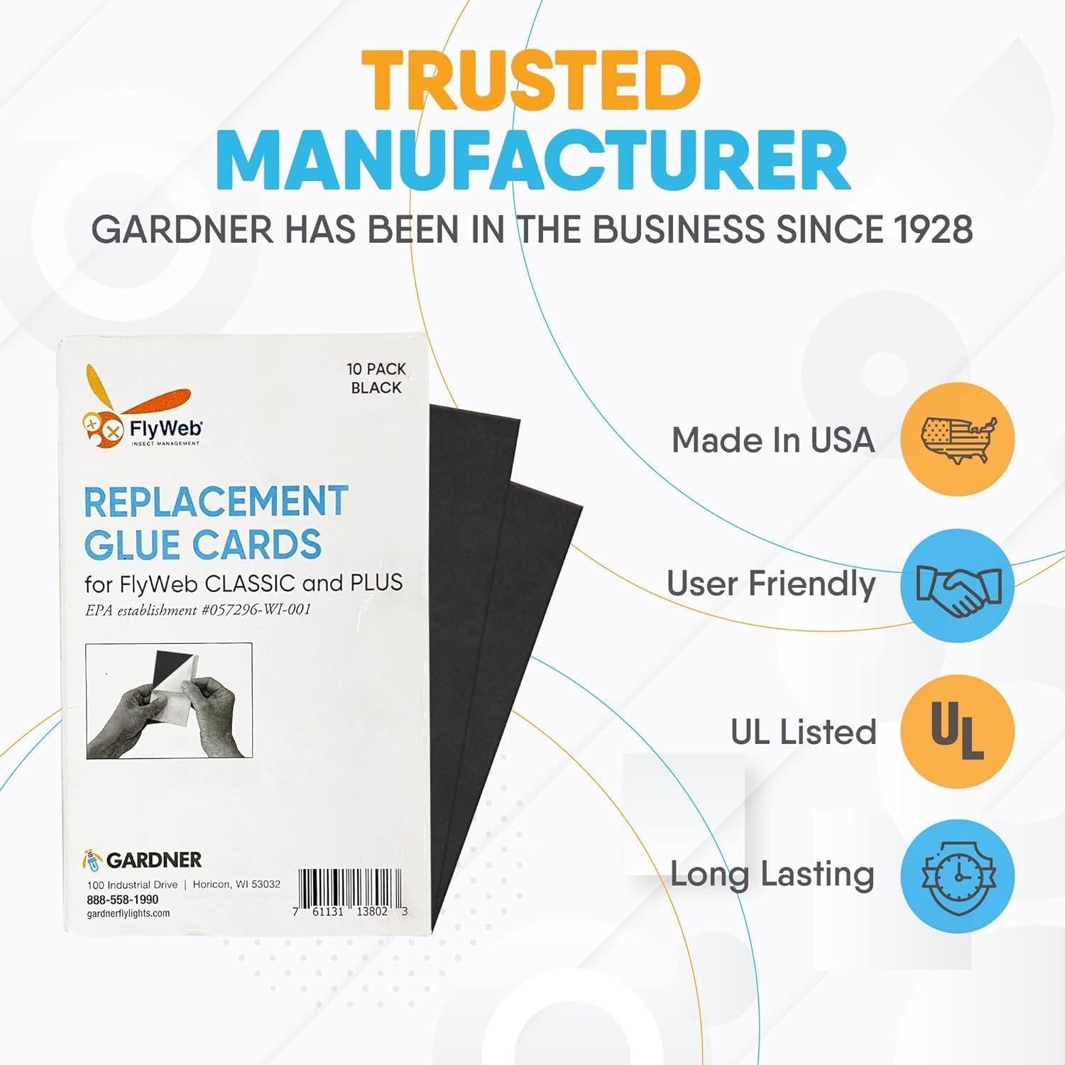 Tableros de Pegamento Gardner FlyWeb Classic - 10 Unidades